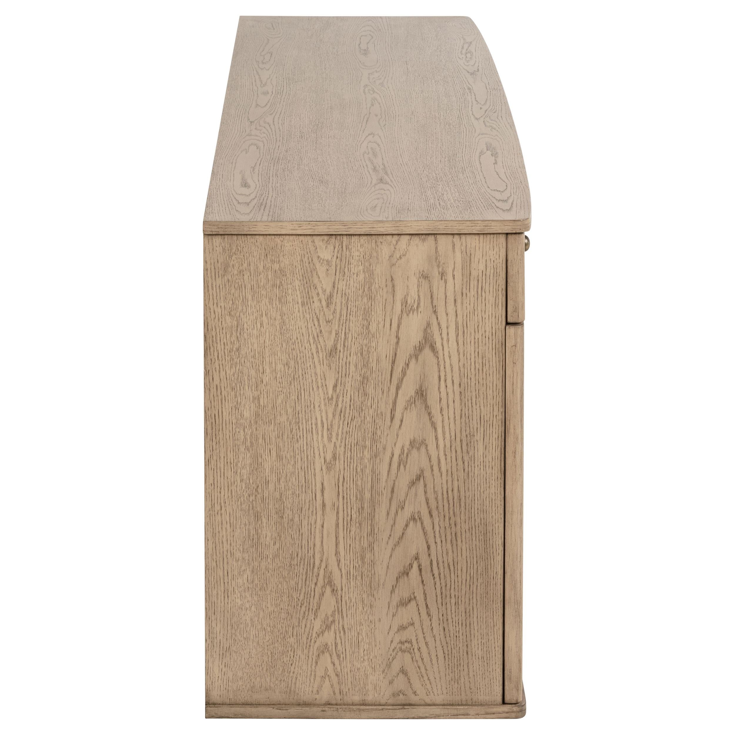 Kailani 4-door Cane Sideboard Buffet Cabinet Beige Oak - 109385