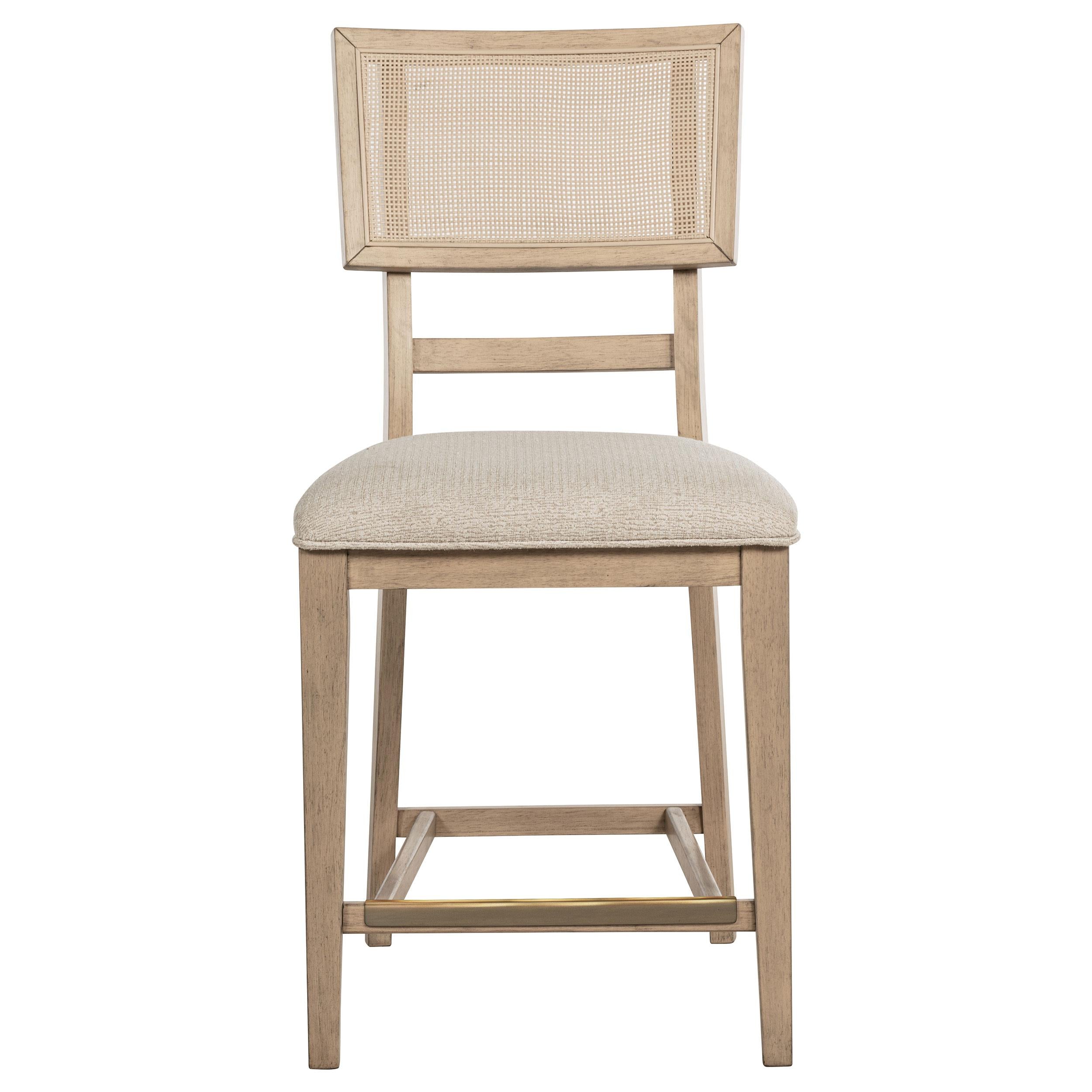 Kailani Radio Weave Cane Counter Dining Side Chair Beige Oak - 109389