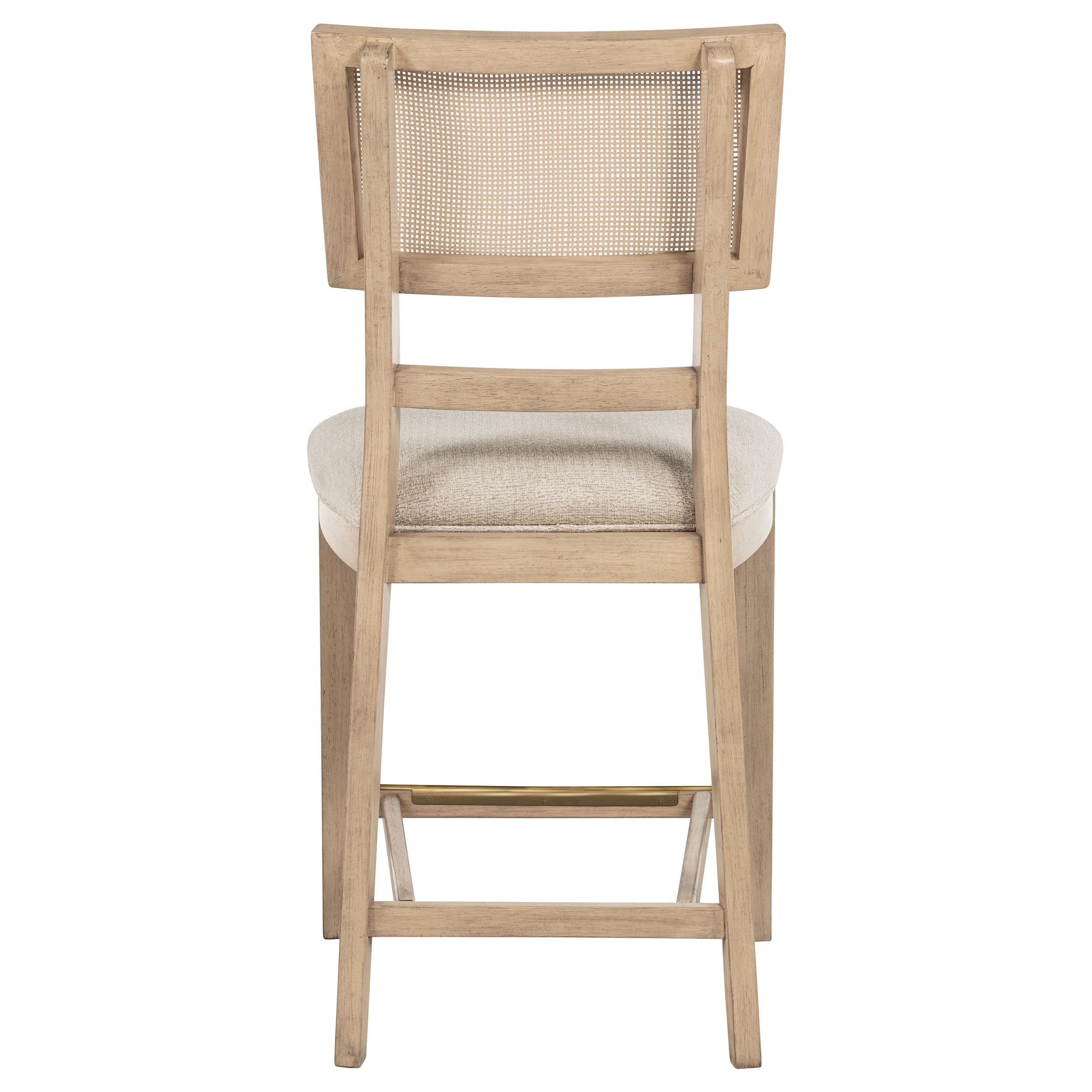 Kailani Radio Weave Cane Counter Dining Side Chair Beige Oak - 109389
