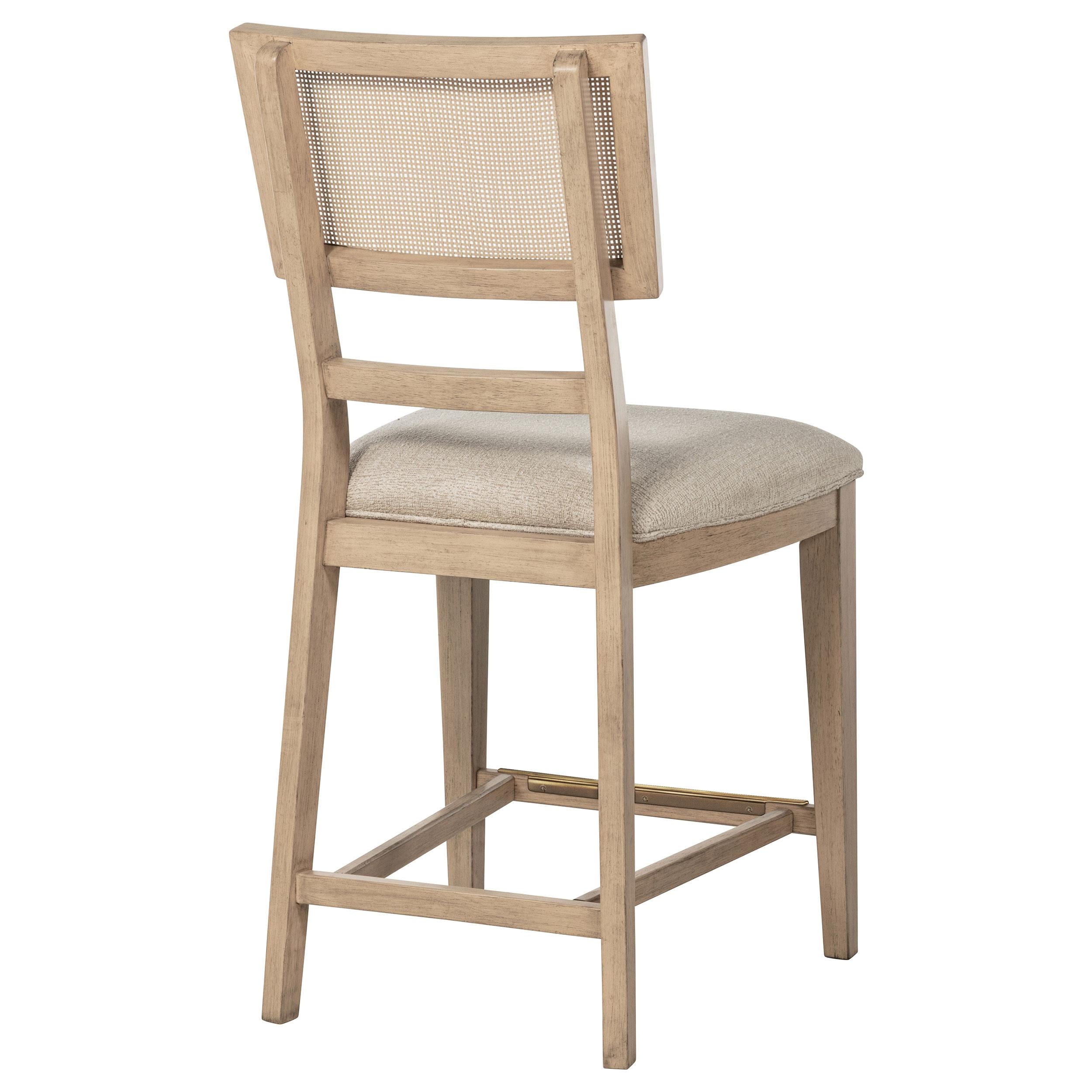 Kailani Radio Weave Cane Counter Dining Side Chair Beige Oak - 109389