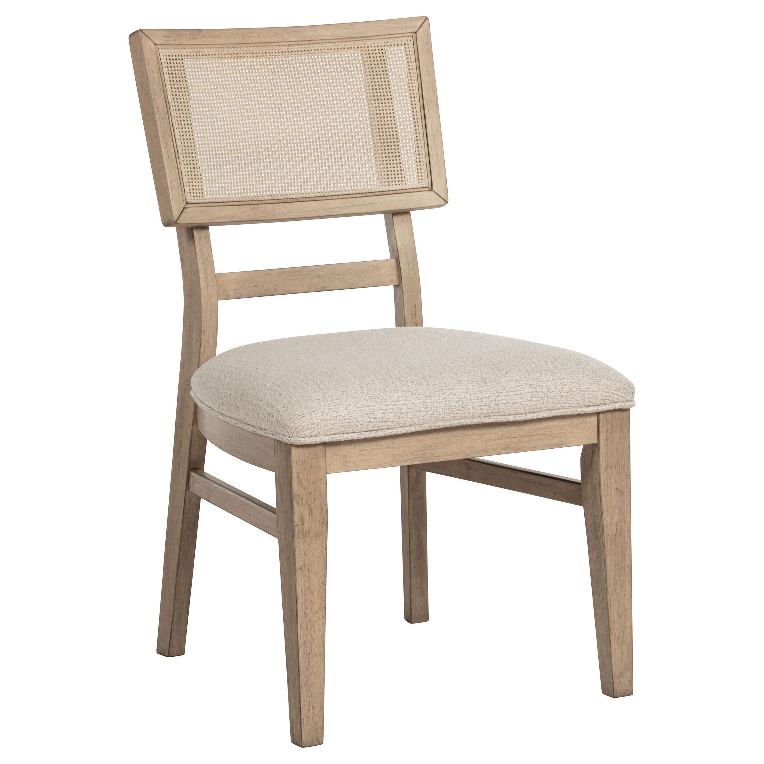 Kailani Radio Weave Cane Dining Side Chair Beige Oak - 109382