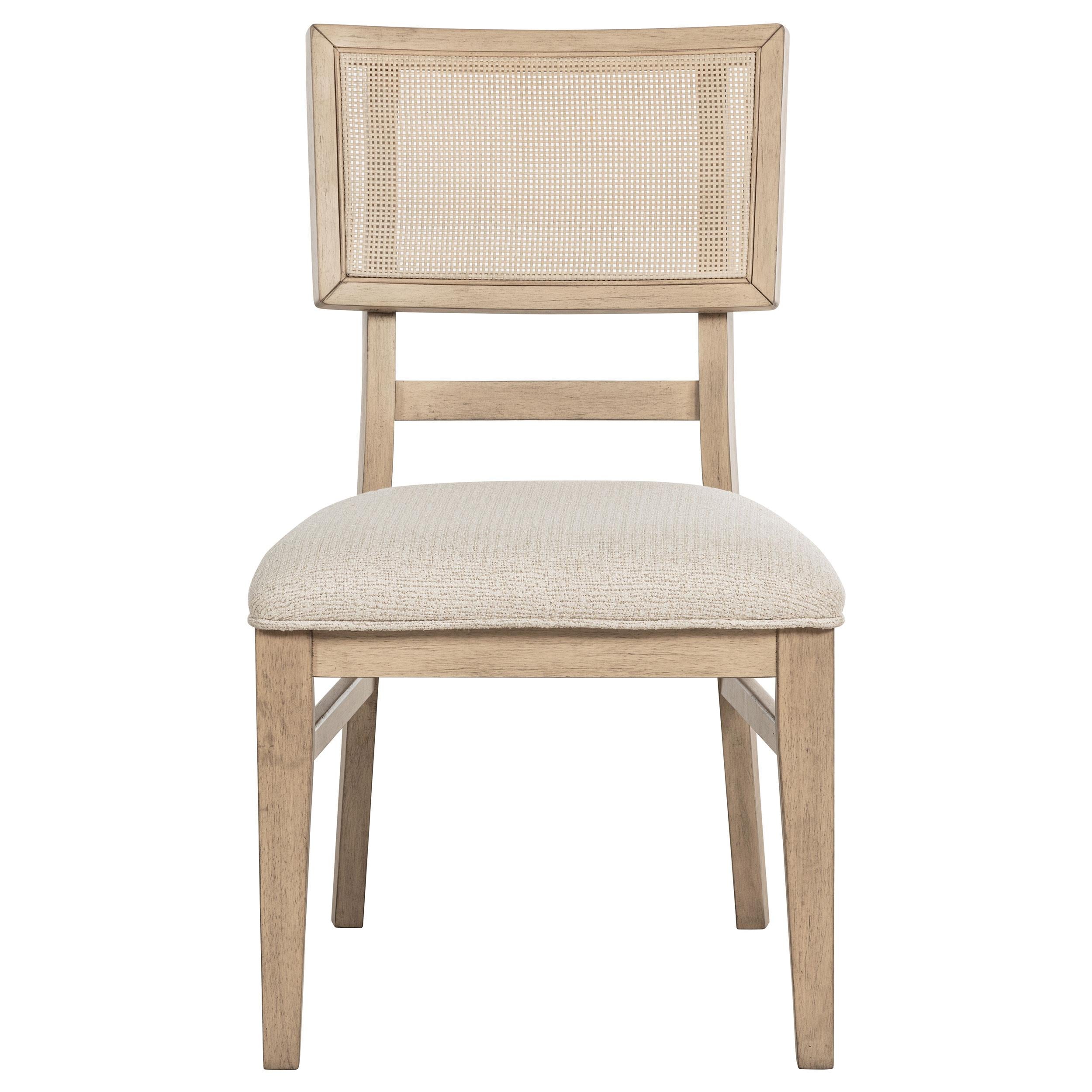 Kailani Radio Weave Cane Dining Side Chair Beige Oak - 109382