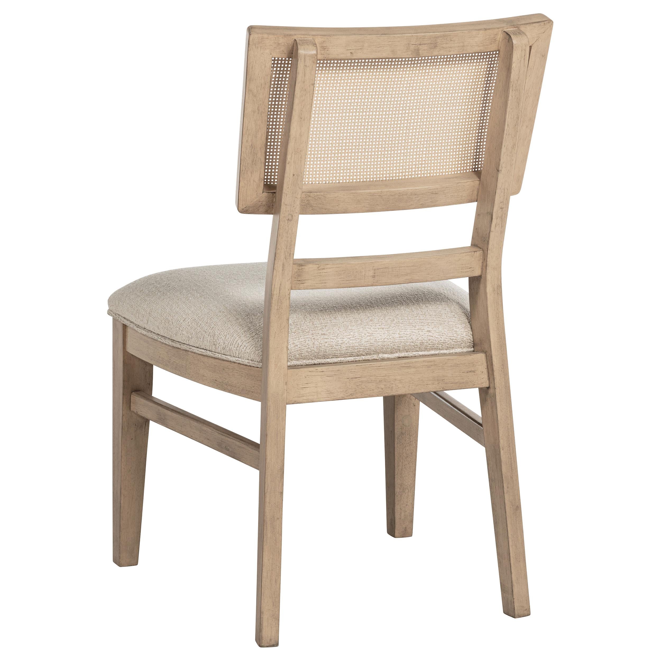 Kailani Radio Weave Cane Dining Side Chair Beige Oak - 109382