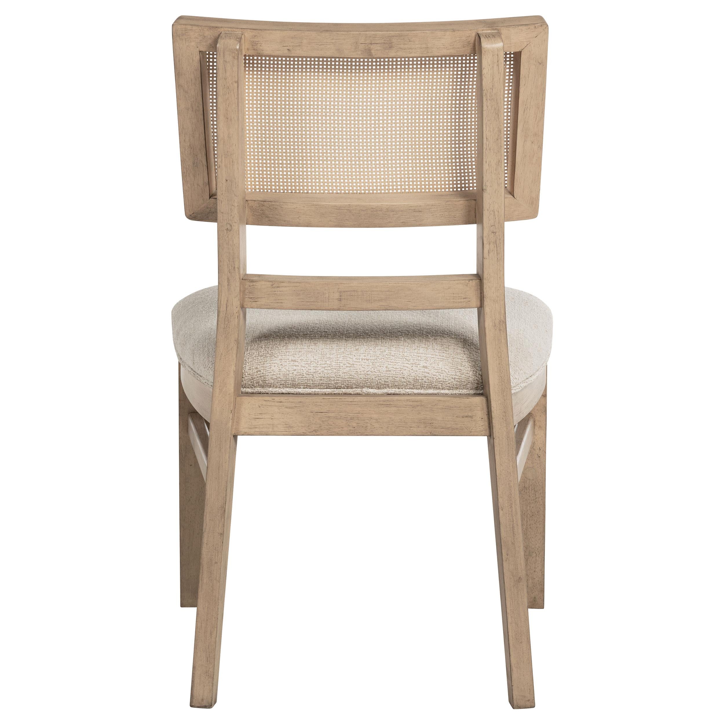 Kailani Radio Weave Cane Dining Side Chair Beige Oak - 109382