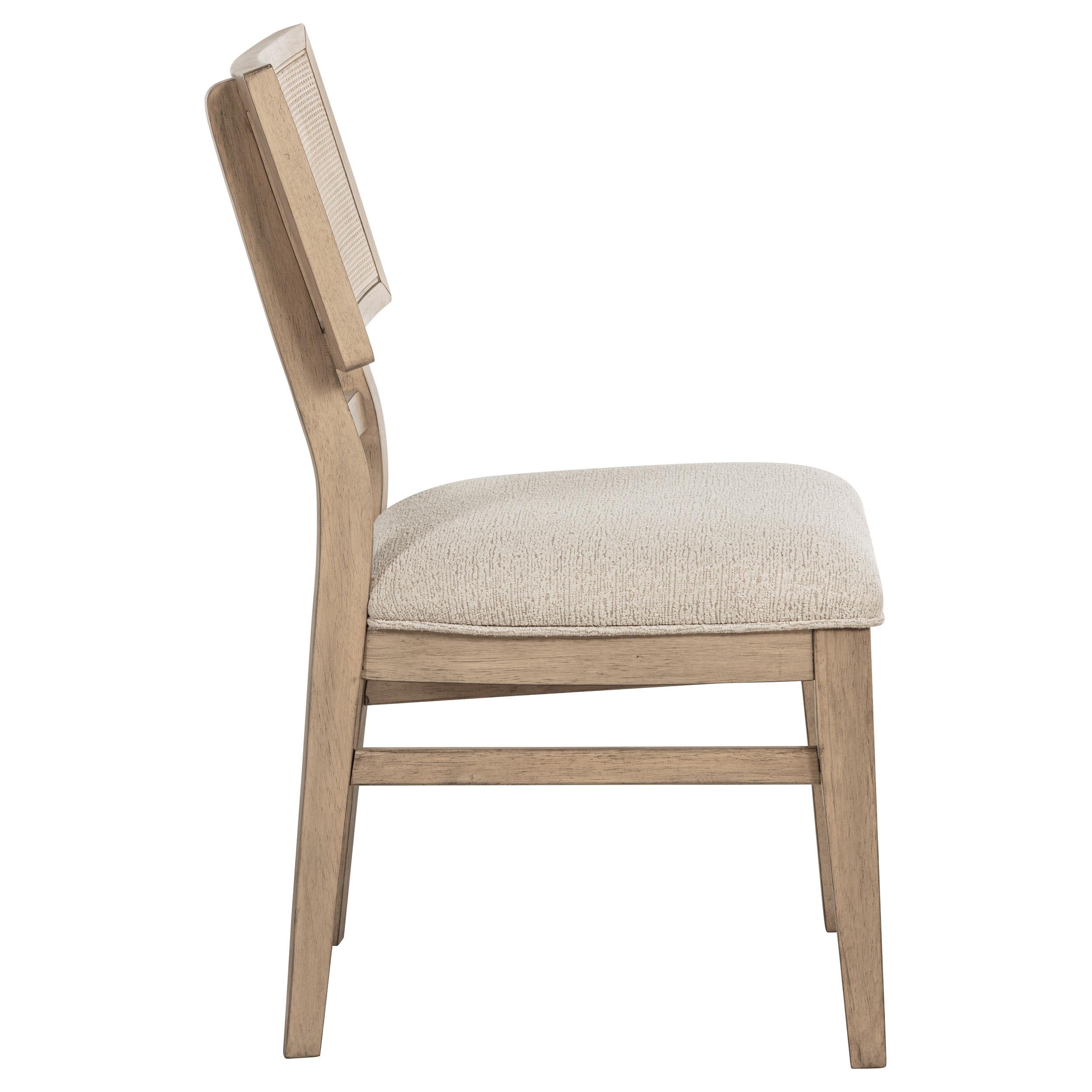 Kailani Radio Weave Cane Dining Side Chair Beige Oak - 109382