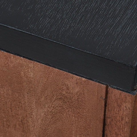 Kallari Warm Brown/Black Chairside End Table - T737-7