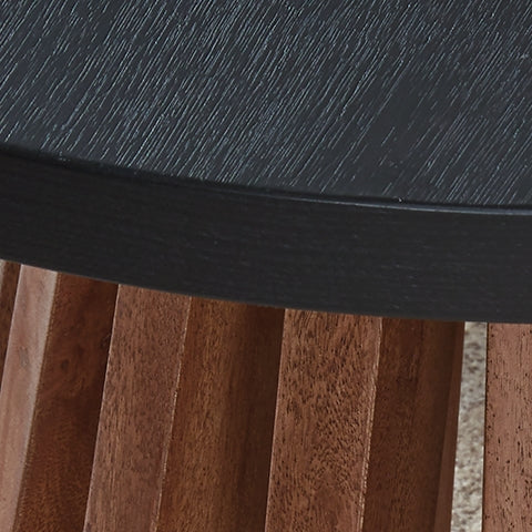 Kallari Warm Brown/Black End Table - T737-6