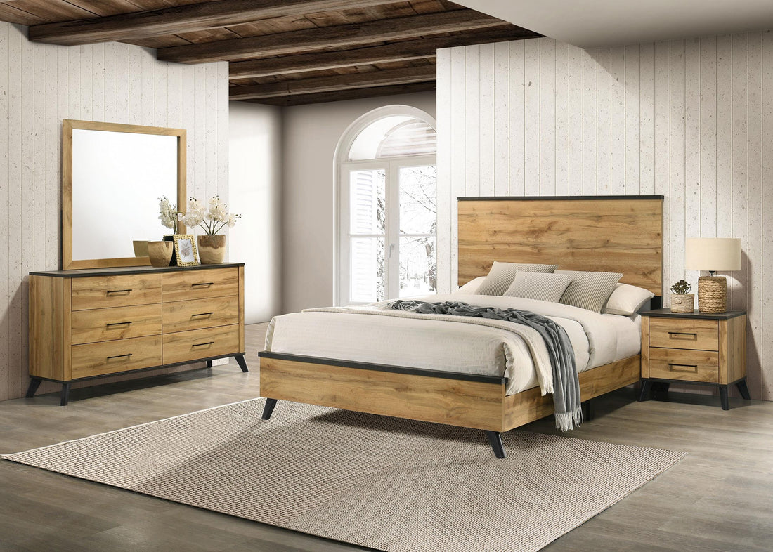 Kaywood 4-piece Queen Bedroom Set Natural Pine - 225001Q-S4