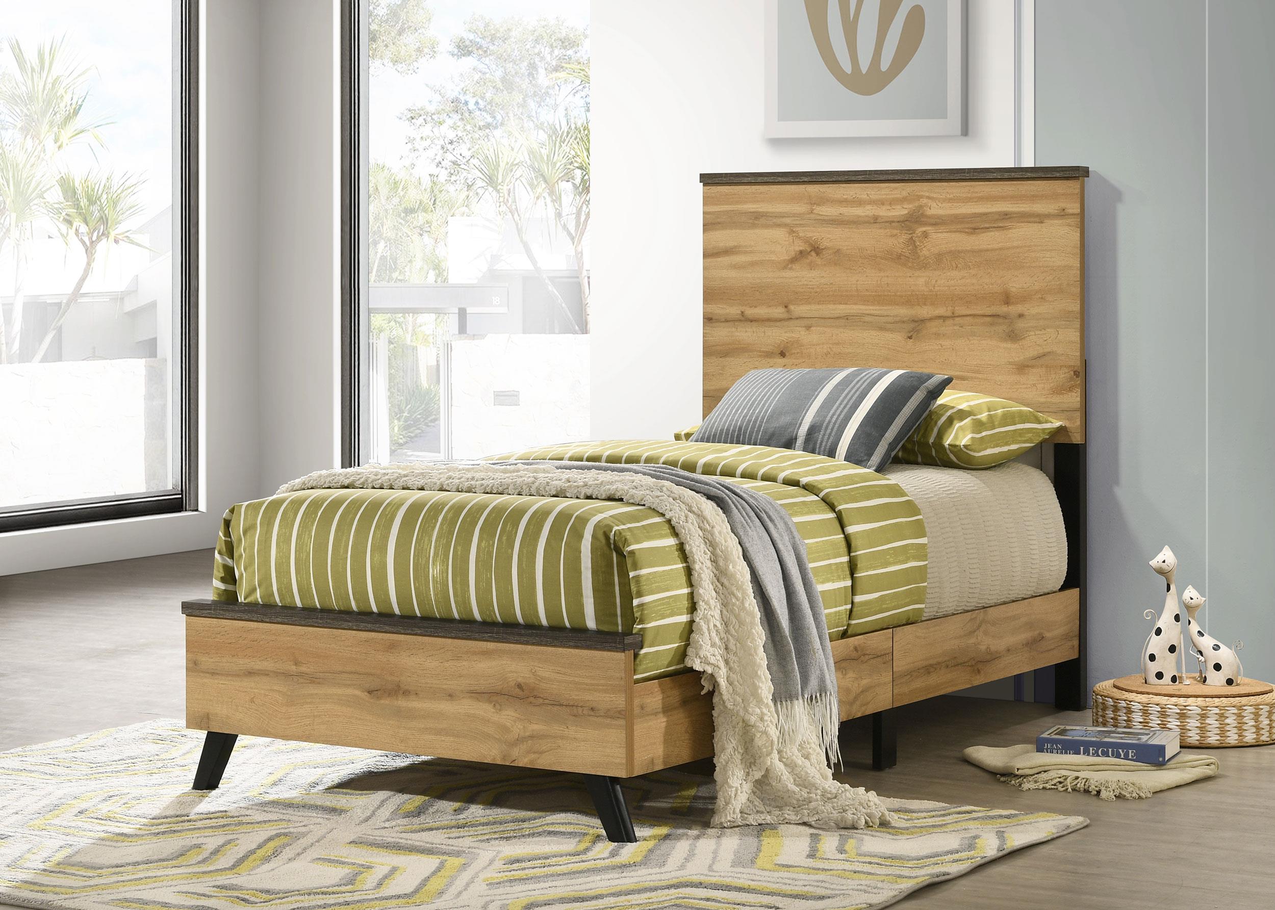 Kaywood 51-inch Twin Panel Bed Natural Pine - 225001T