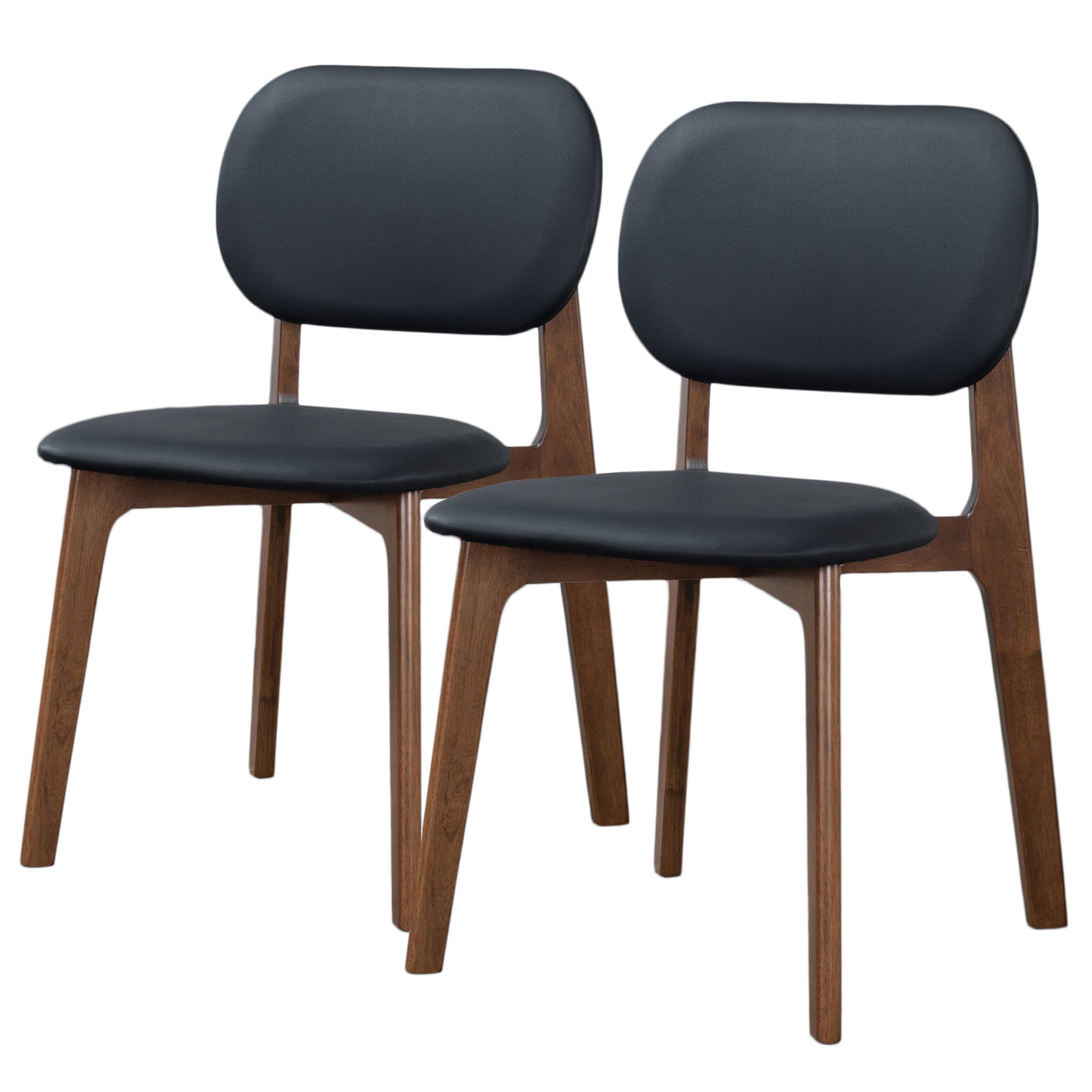 Kelsey Black Leather Dining Chair (Set Of 2) - DCH00801401