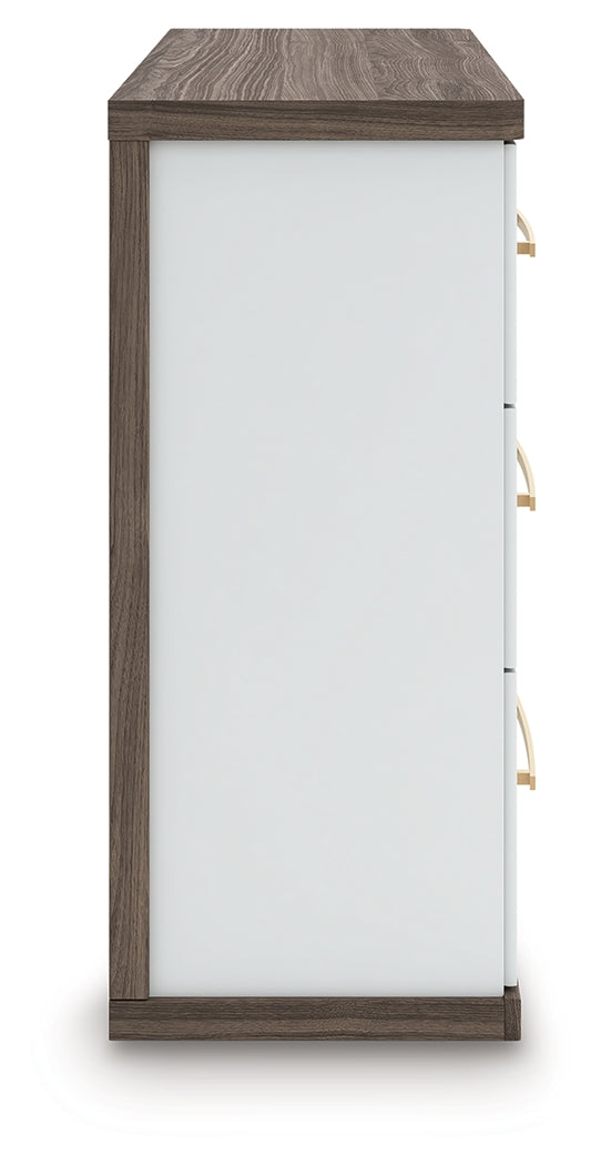 Kendanport Brown/White Dresser - PCB1108-31