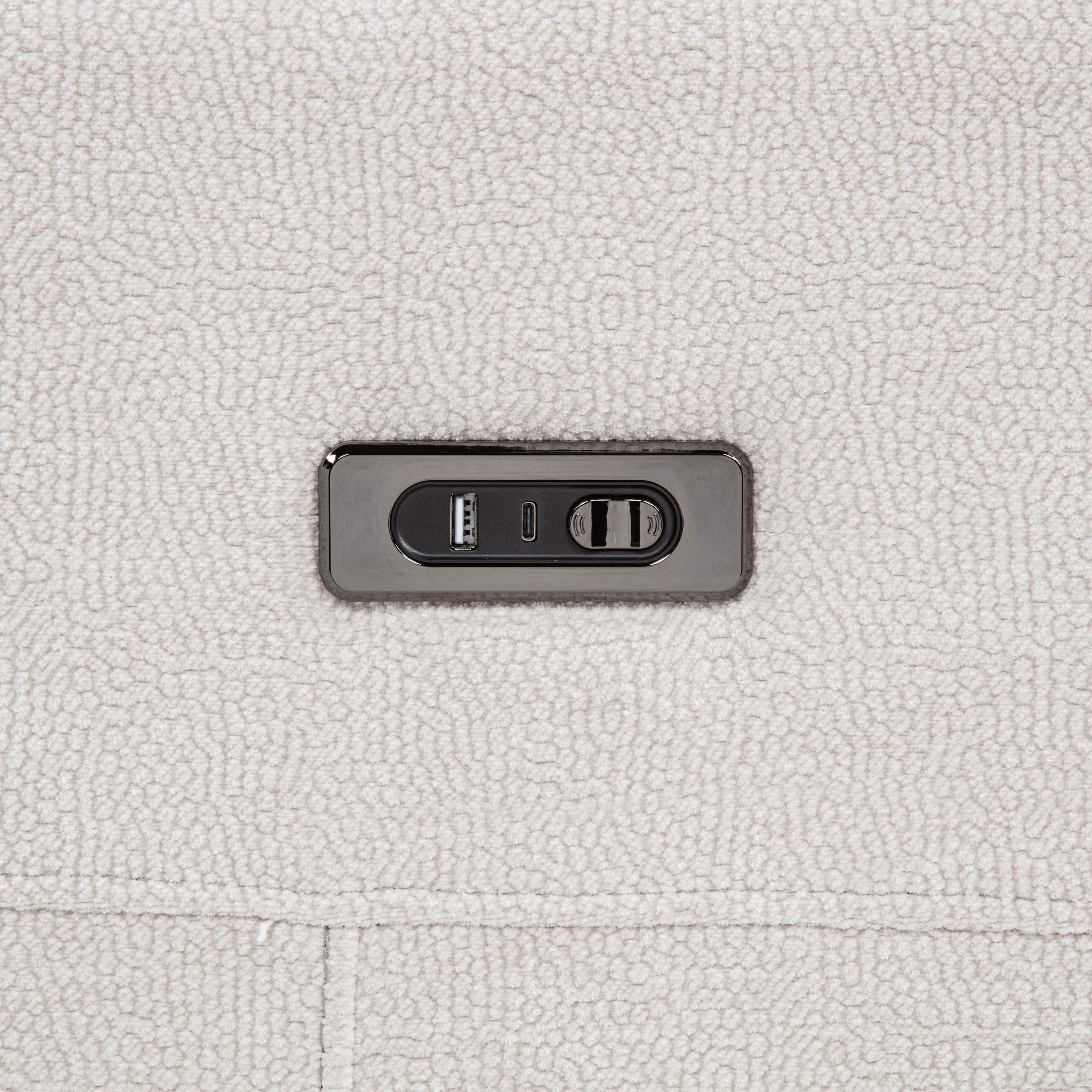 Kennett 3-piece Chenille Power Reclining Sofa Set Ivory - 610151P-S3