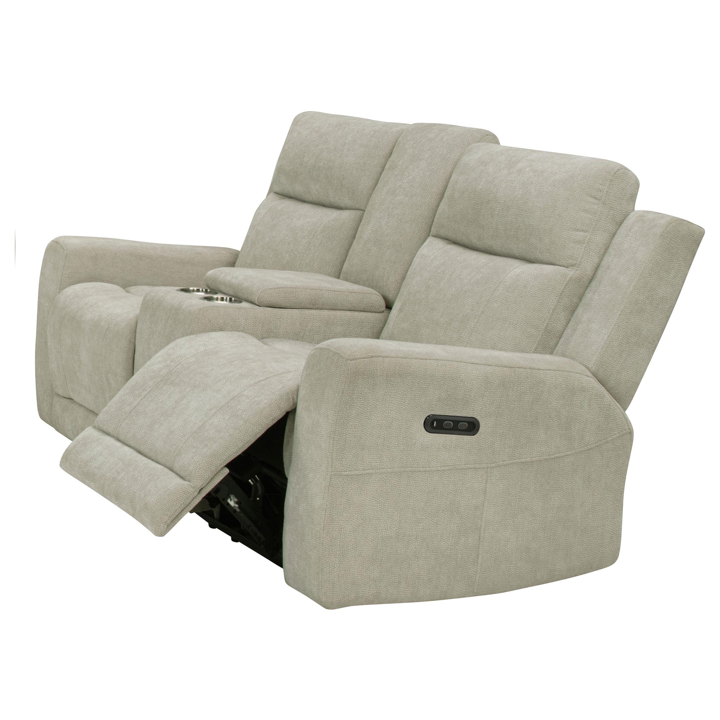 Kennett Chenille Upholstered Power Reclining Loveseat Ivory - 610152P