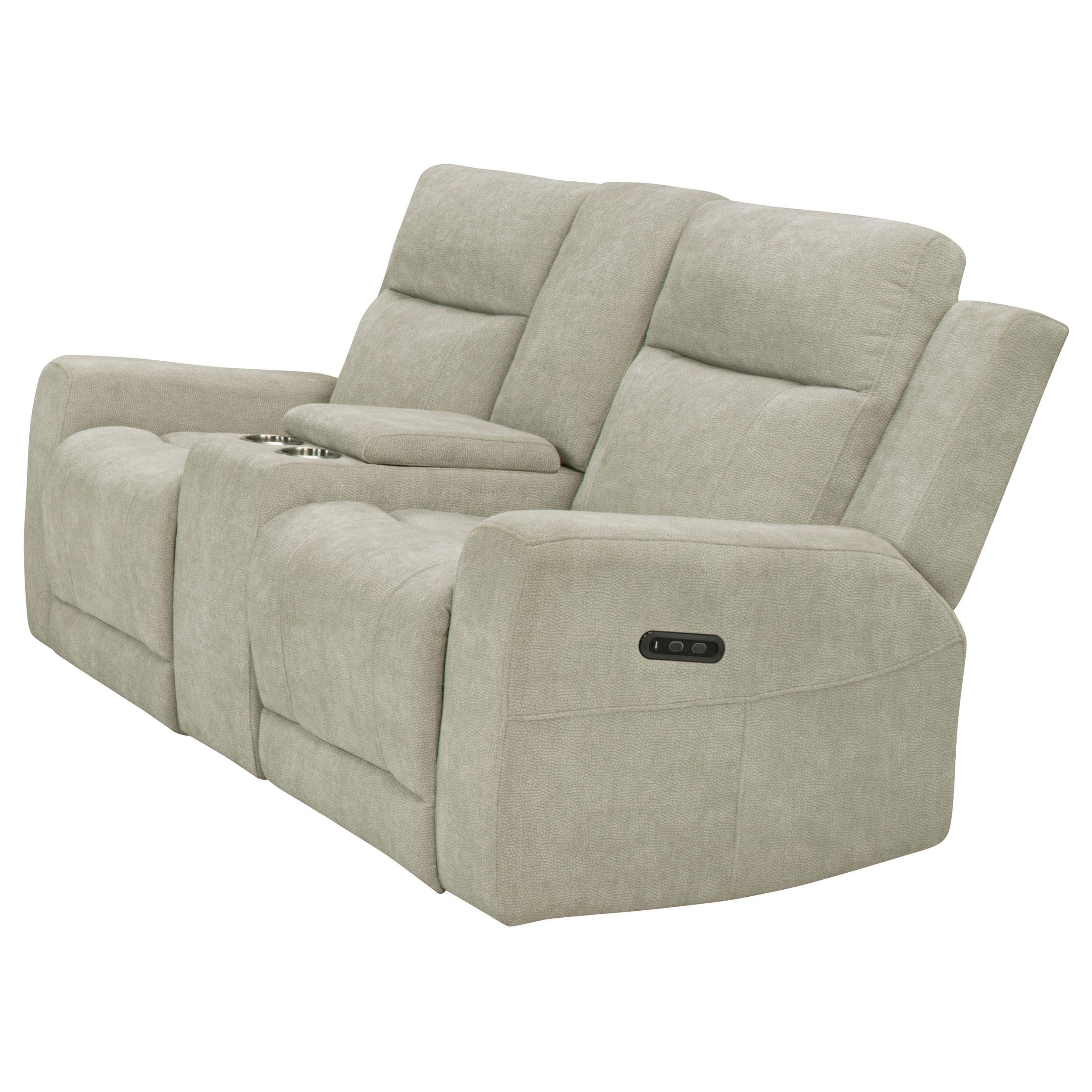 Kennett Chenille Upholstered Power Reclining Loveseat Ivory - 610152P