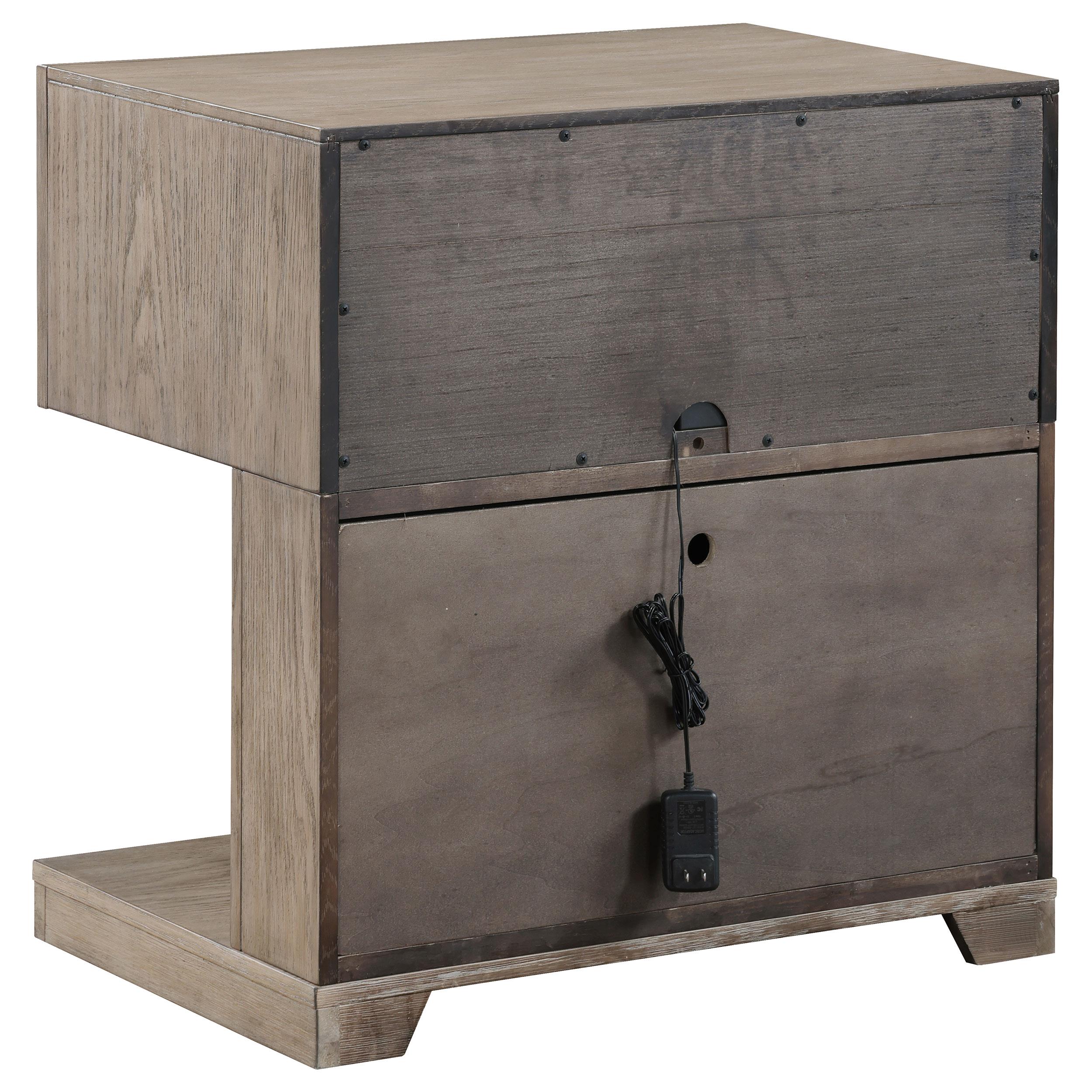 Kenora 1-drawer Nightstand Bedside Table Barley Brown - 224852