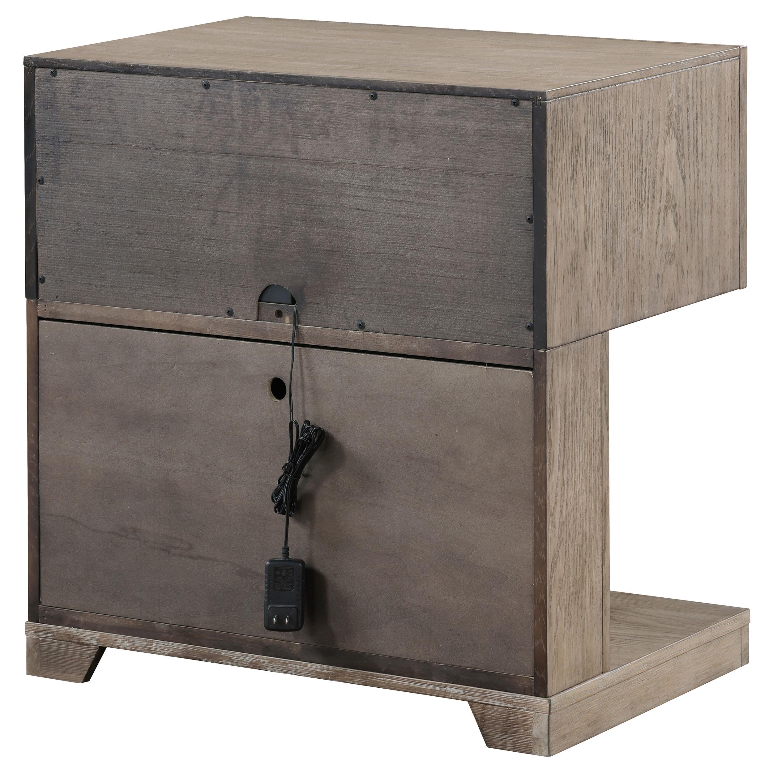 Kenora 1-drawer Nightstand Bedside Table Barley Brown - 224852