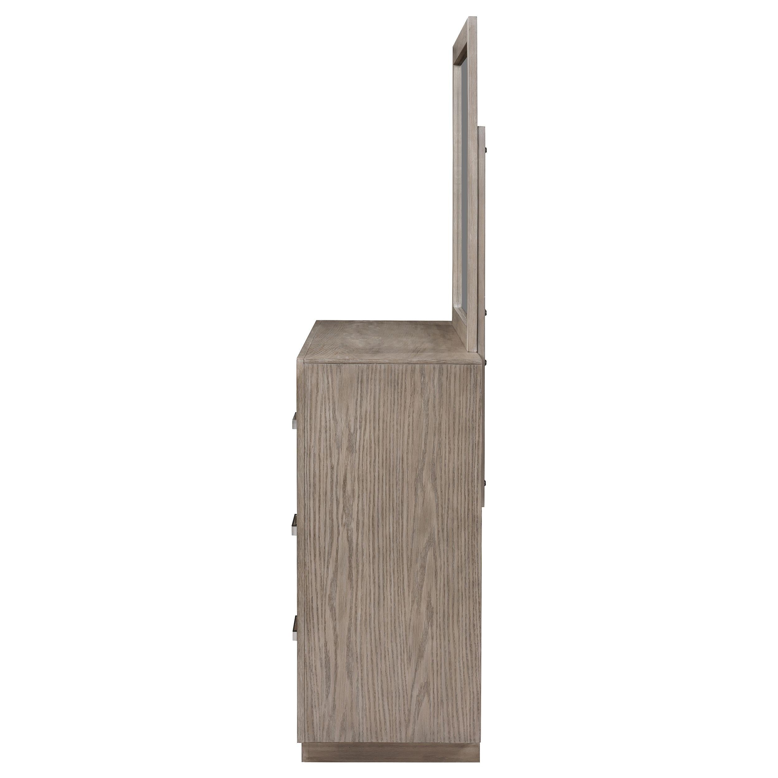 Kenora 6-drawer Dresser and Mirror Barley Brown - 224853M