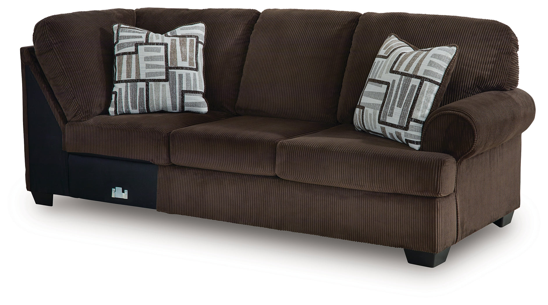 Kimlee Chocolate Right-Arm Facing Sofa - PC3560367