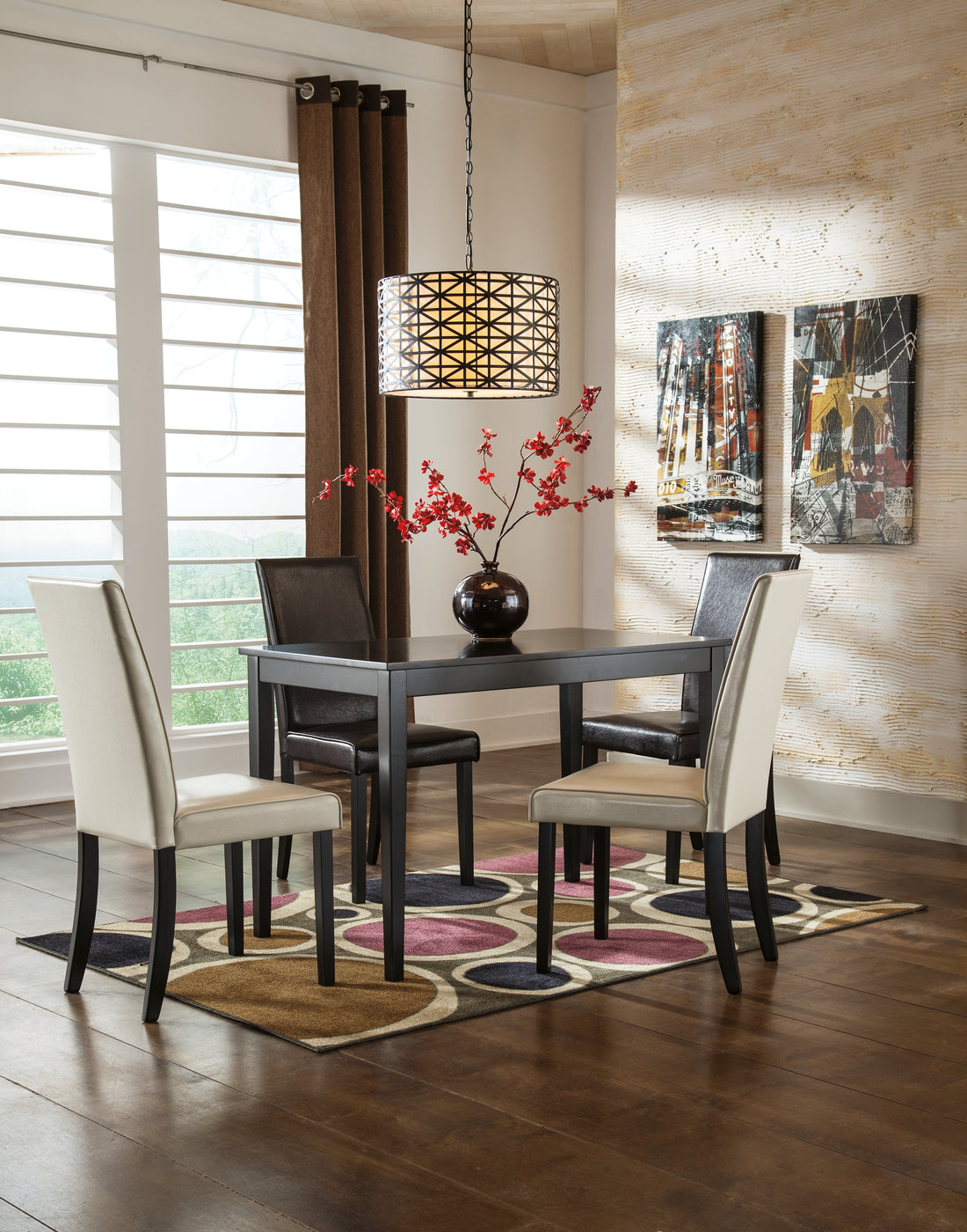 Kimonte Multi Dining Table and 4 Chairs - D250D5