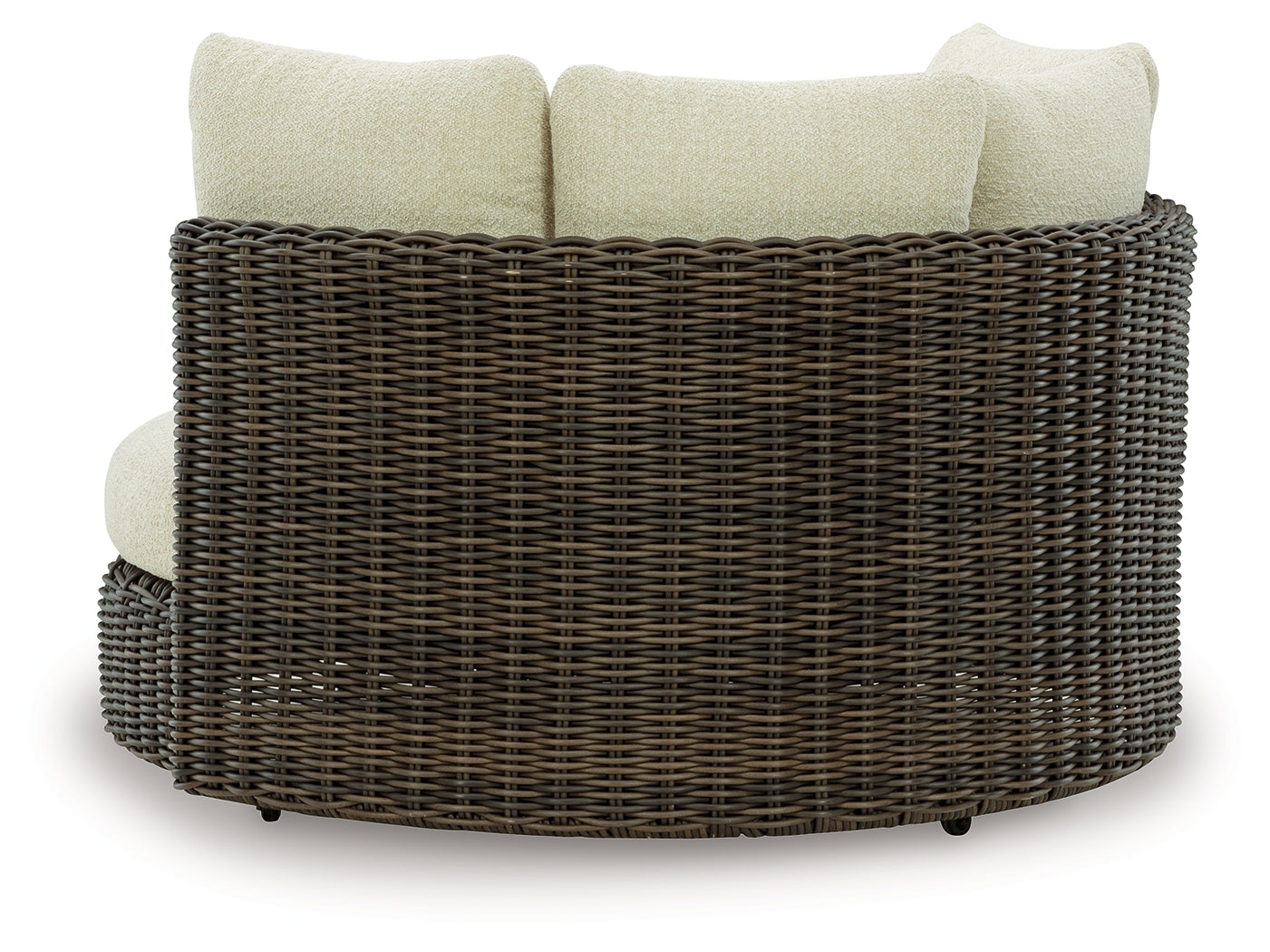 Kimora Beige/Dark Brown Outdoor Swivel Lounge Chair with Cushion - P711-810