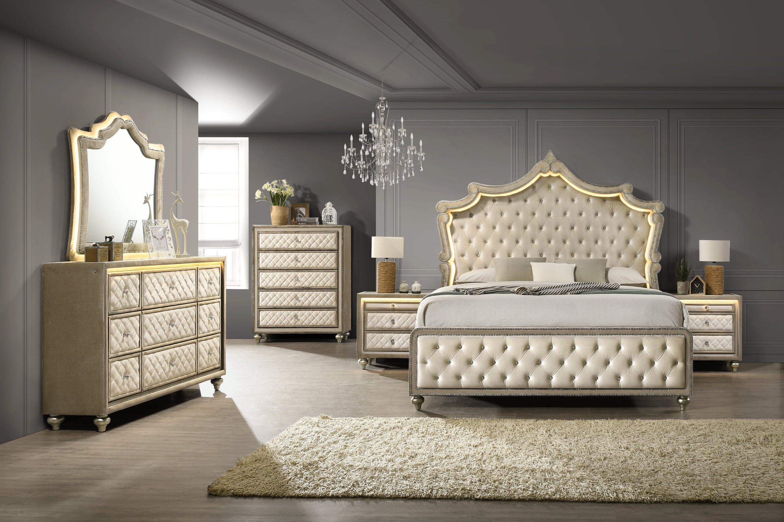 Kingdom 4PC Set - Queen, King *4PC KING - Kingdom Bedroom Set 4PC KING