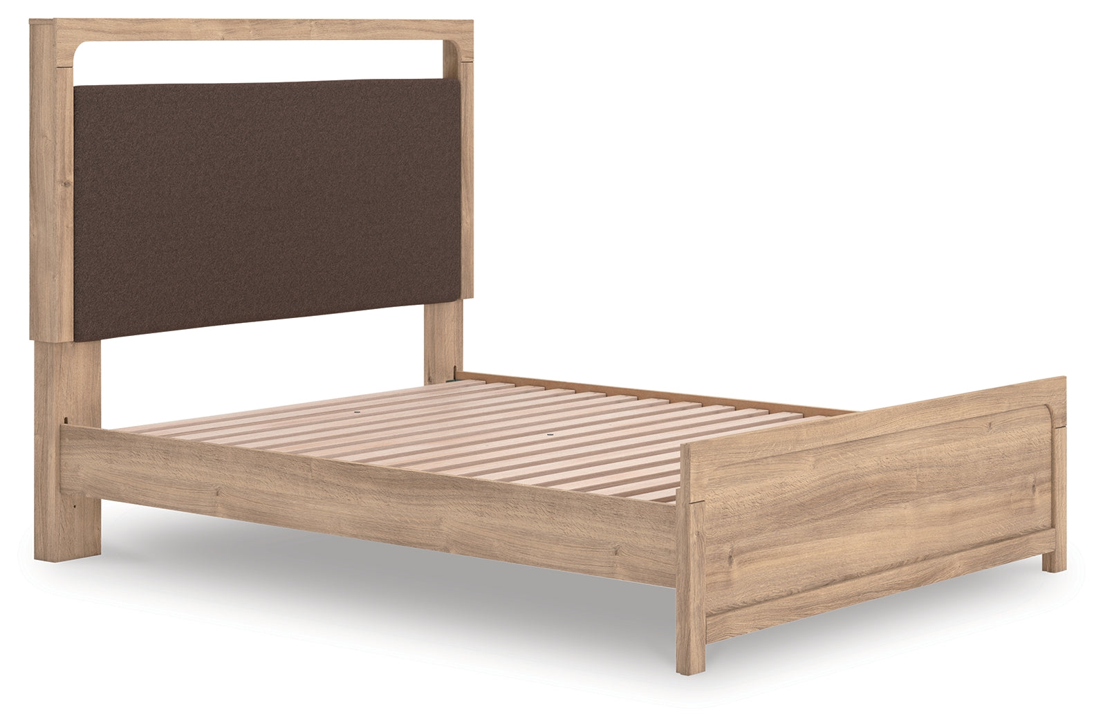 Kinlanni Tan Queen Upholstered Platform Bed - PCB1360B10