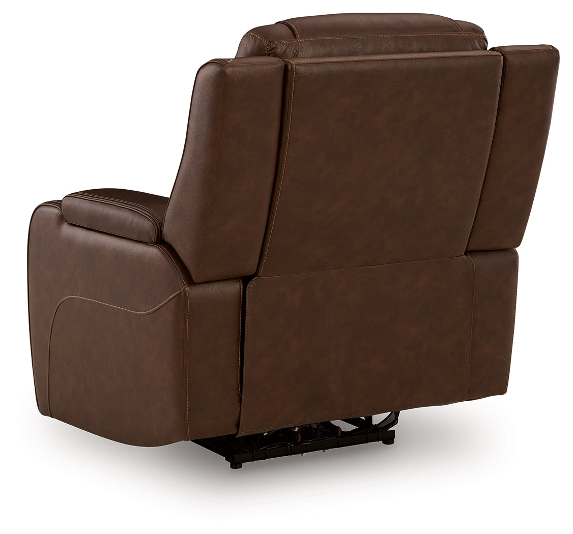 Knightington Brown Power Recliner with Audio Seating - PCU1160213A