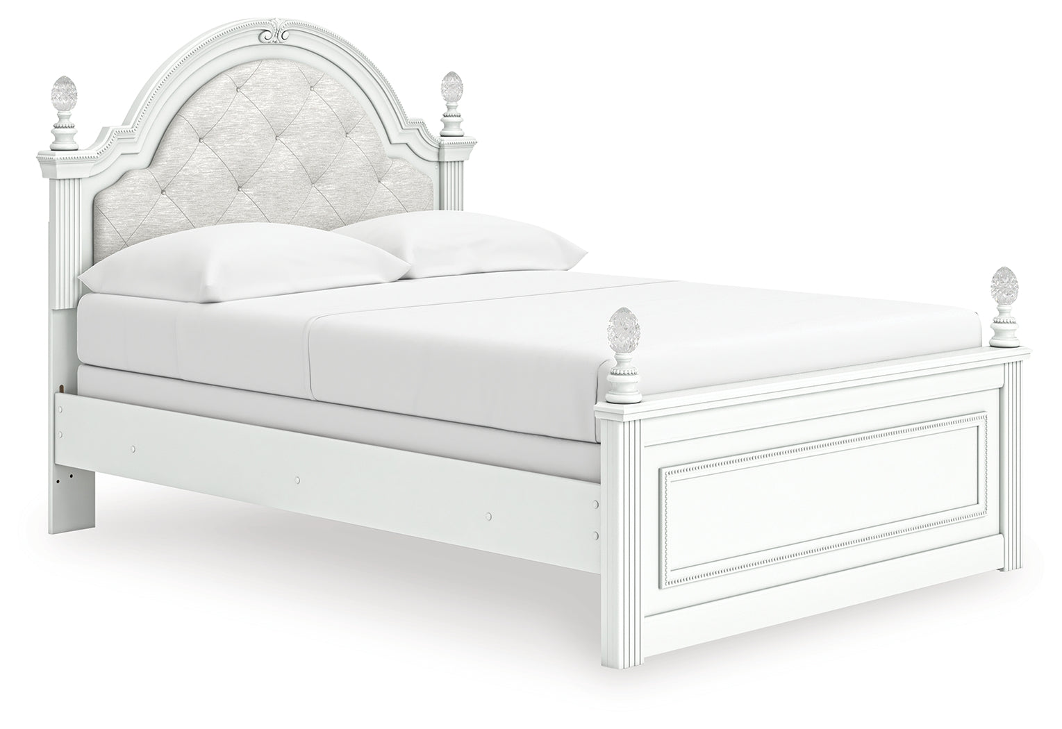 Kozlani White Full Upholstered Panel Bed - PCB1819B6