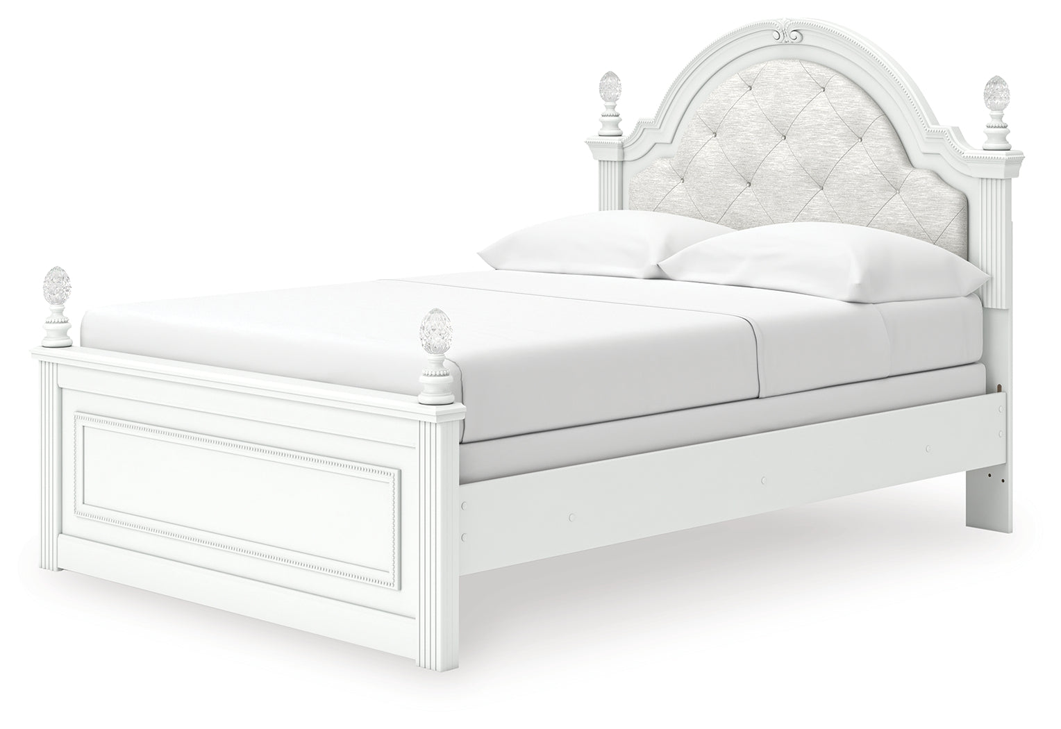 Kozlani White Full Upholstered Panel Bed - PCB1819B6