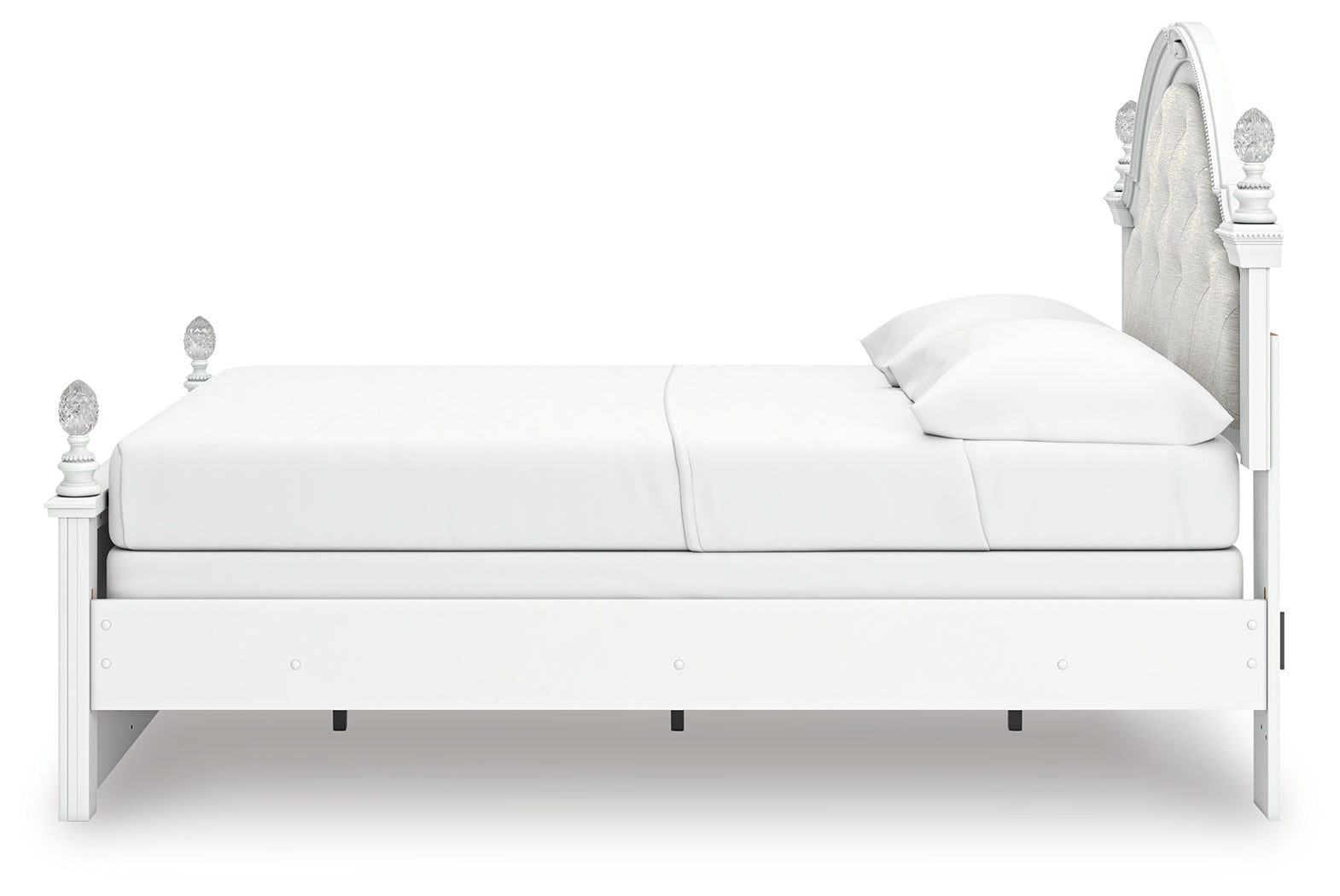 Kozlani White Full Upholstered Panel Bed - PCB1819B6