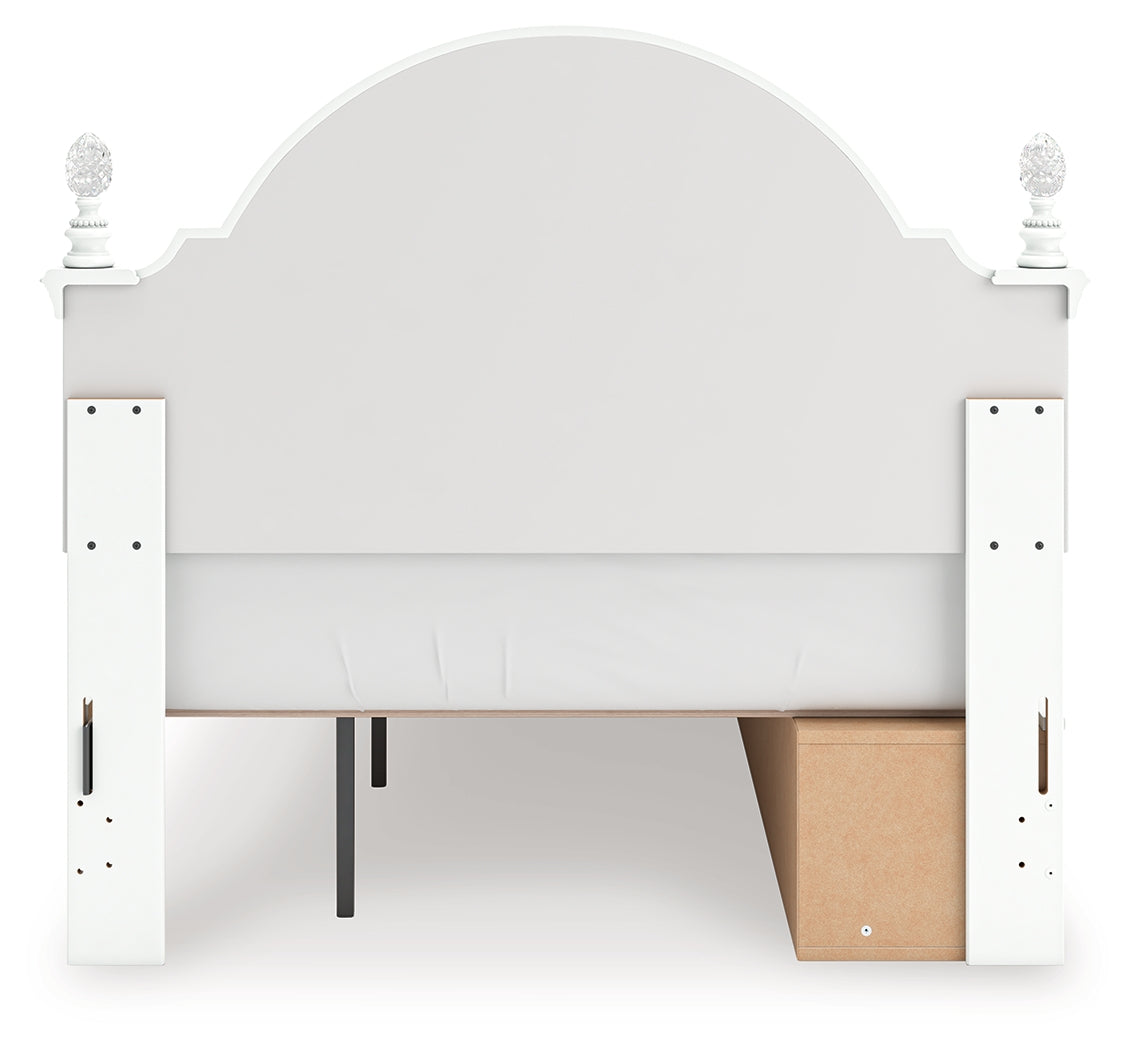 Kozlani White Full Upholstered Panel Storage Bed - PCB1819B10