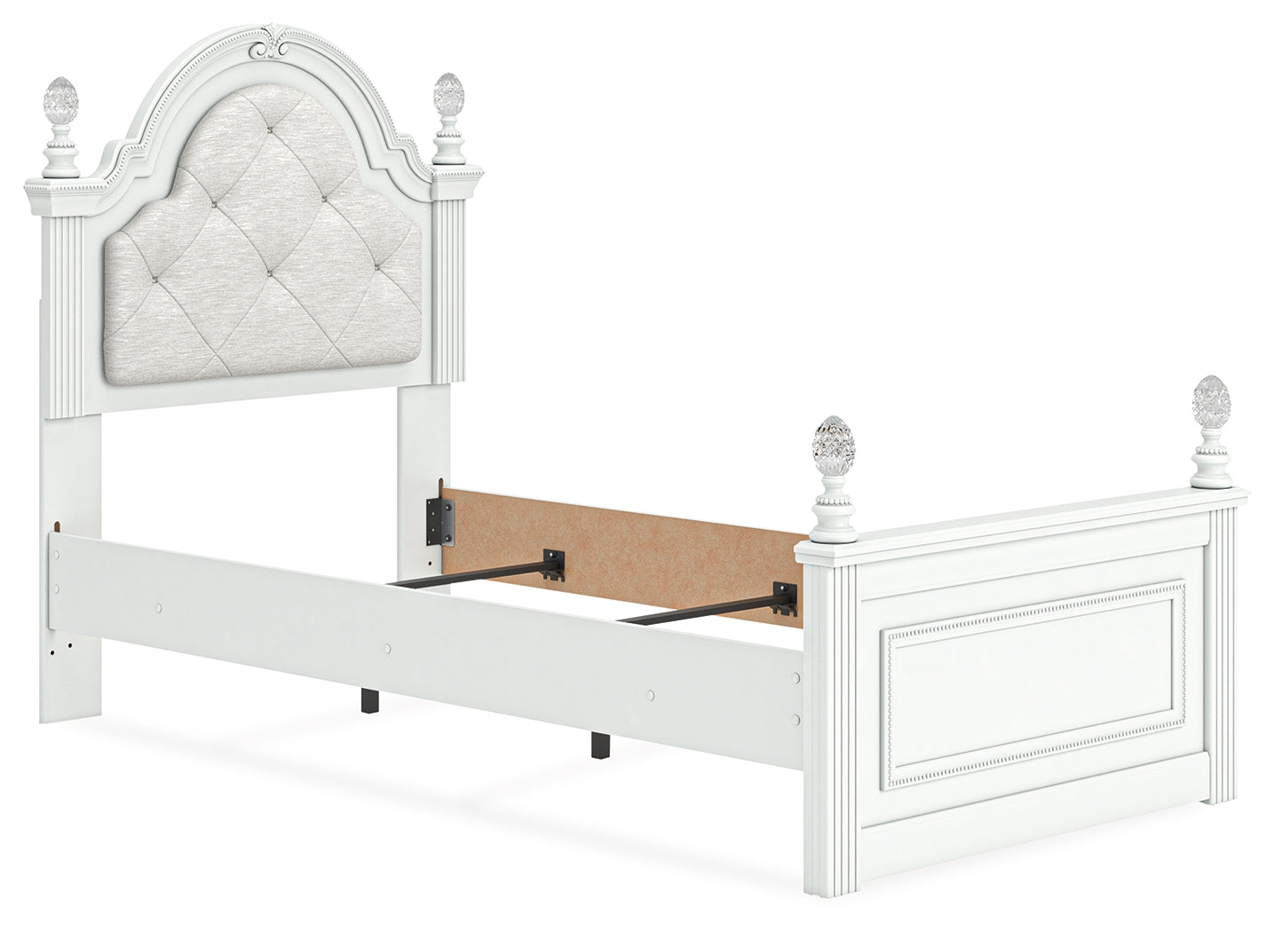 Kozlani White Twin Upholstered Panel Bed - PCB1819B5