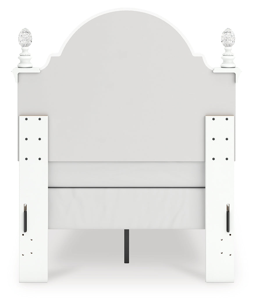 Kozlani White Twin Upholstered Panel Bed - PCB1819B5