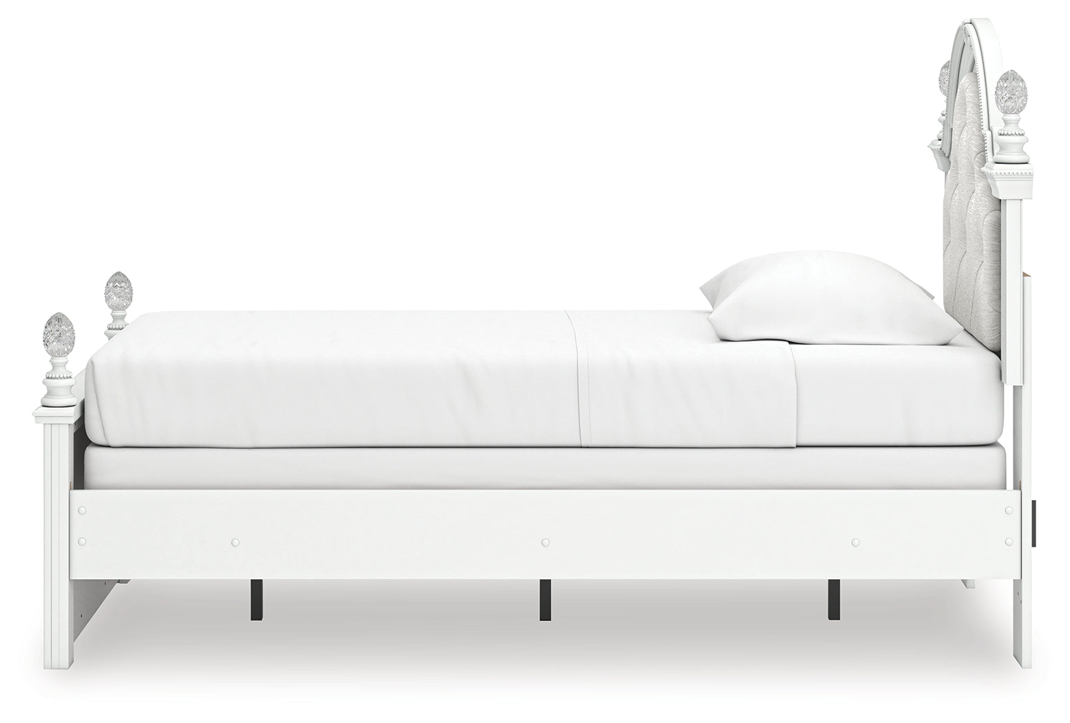 Kozlani White Twin Upholstered Panel Bed - PCB1819B5