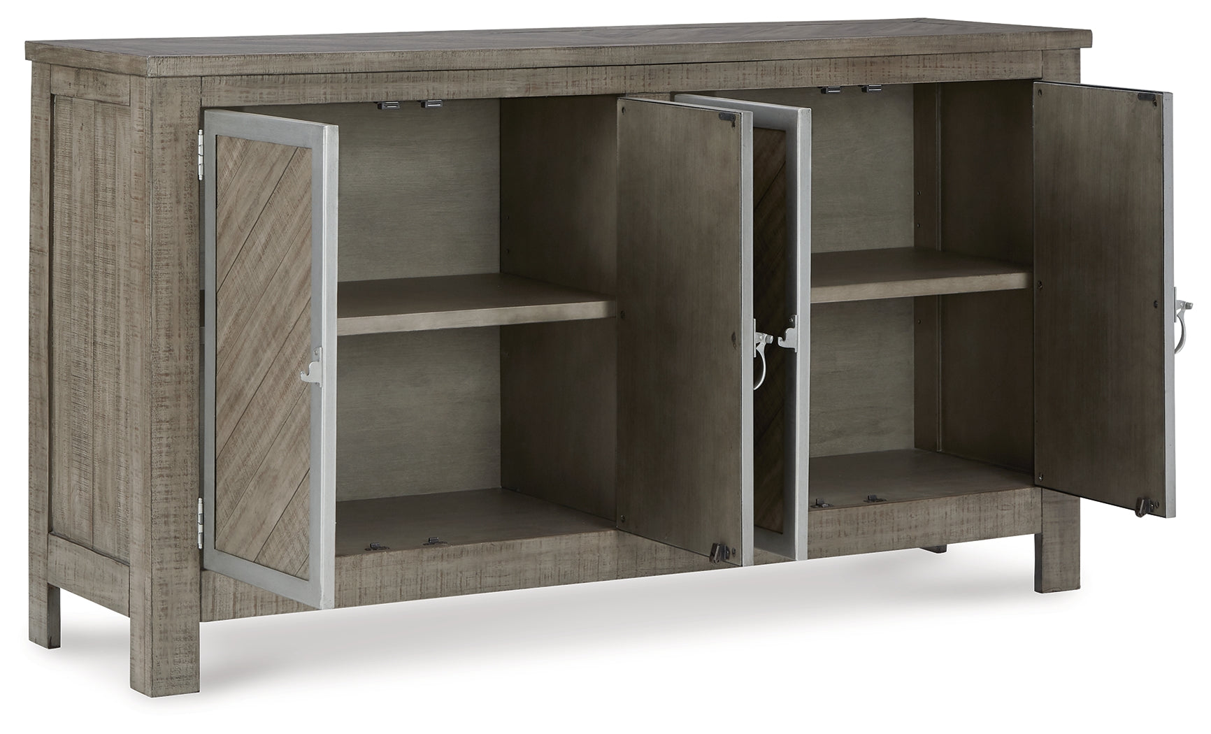 Krystanza Weathered Gray Dining Server - D766-60