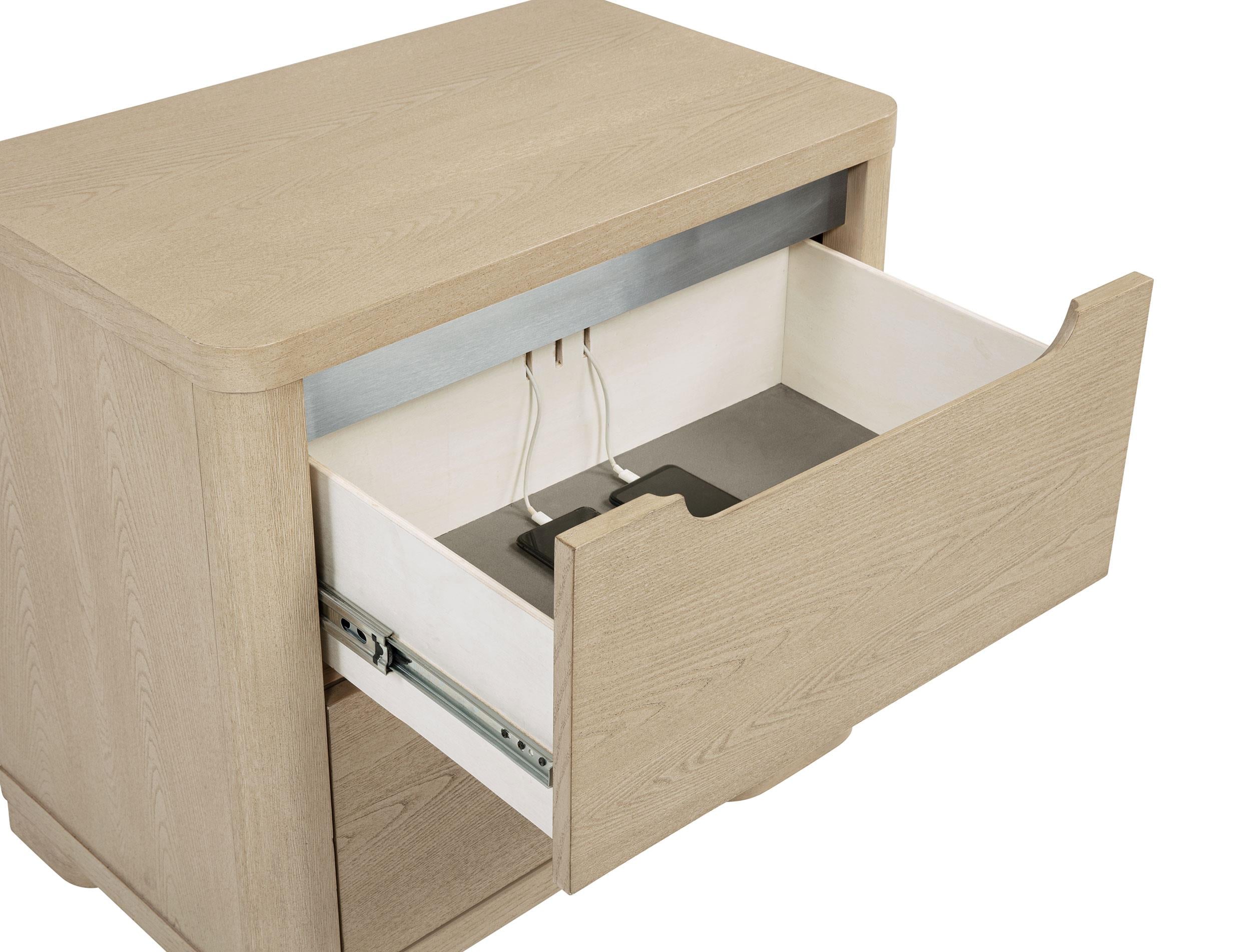 Ladera 2-drawer Nightstand Bedside Table Light Elm - 225082