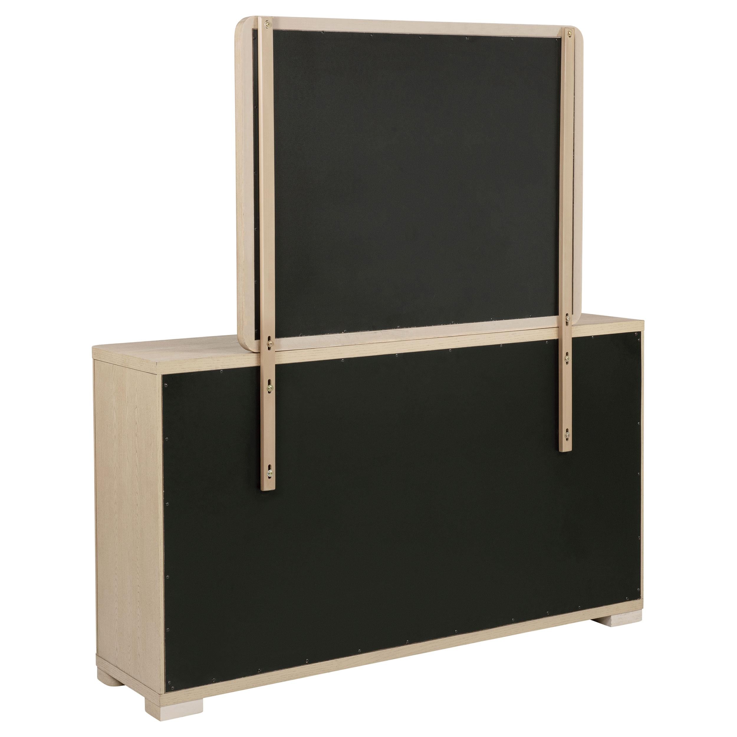 Ladera 6-drawer Bedroom Dresser and Mirror Light Elm - 225083M