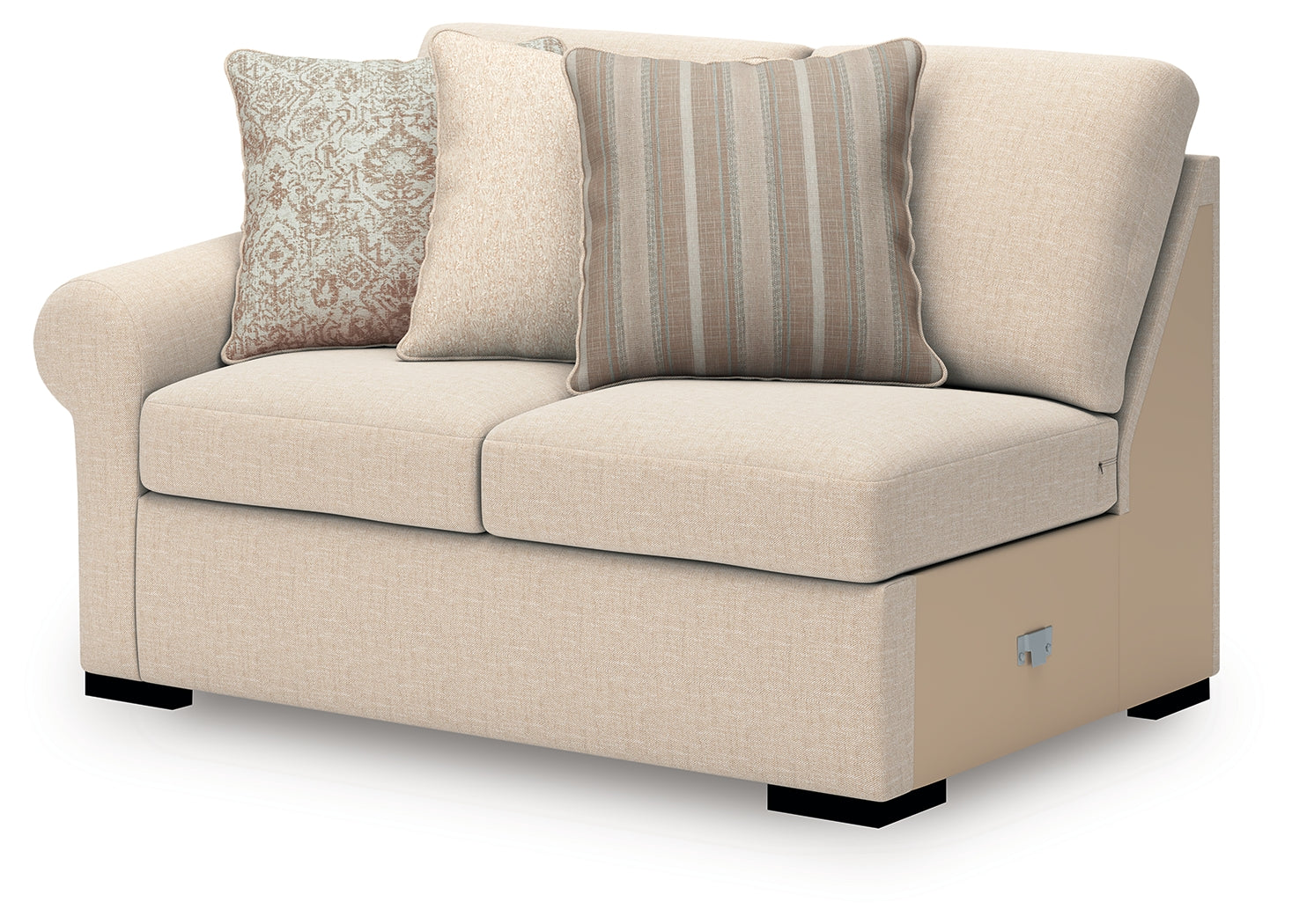 LadyMae Twill Left-Arm Facing Loveseat - 5940455