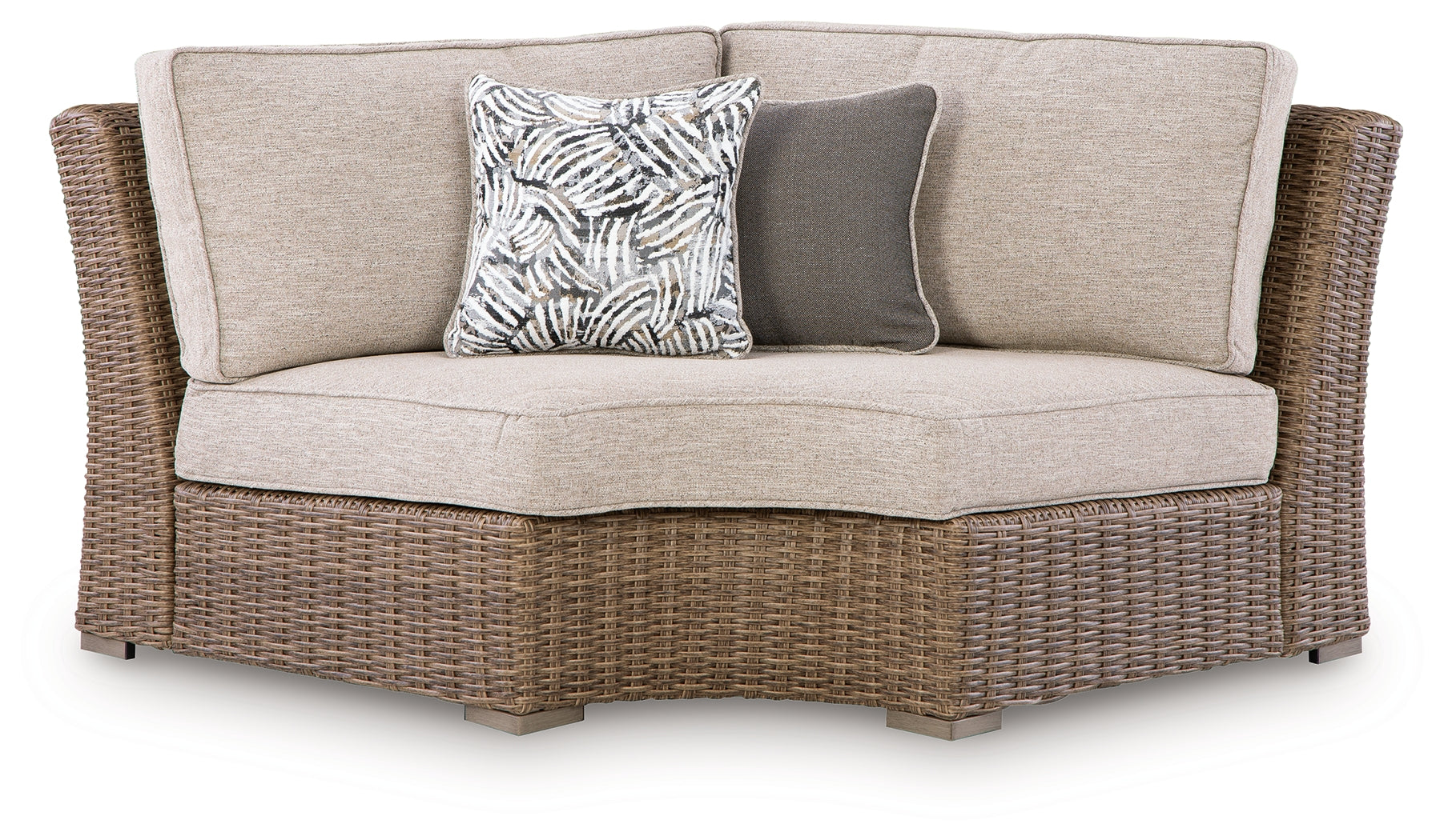 Laguna Heights Beige Outdoor Curved Corner Chair with Cushion - PCP790-851
