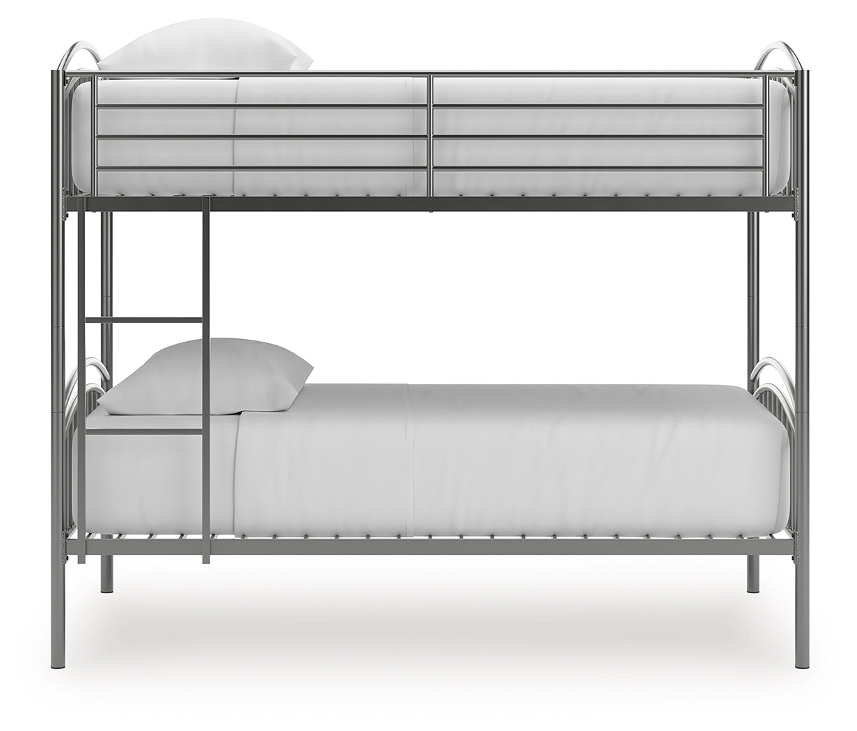 Lanceburg Gray Twin over Twin Bunk Bed and 2 Mattresses - PCB400B1