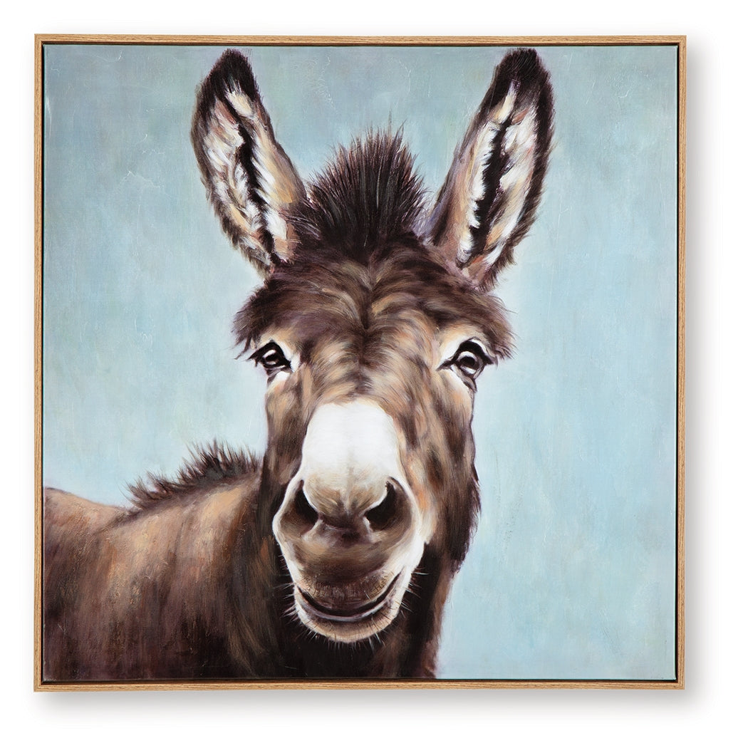 Landerton Brown/Blue/White Wall Art - A8000488