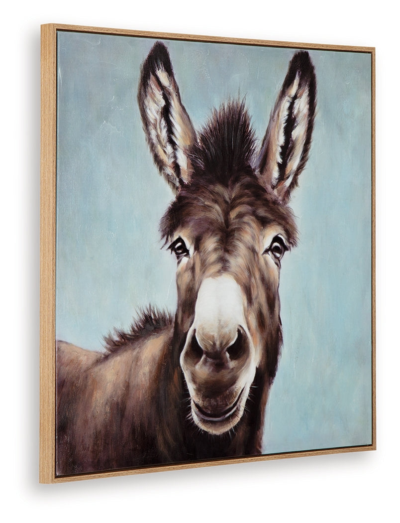 Landerton Brown/Blue/White Wall Art - A8000488