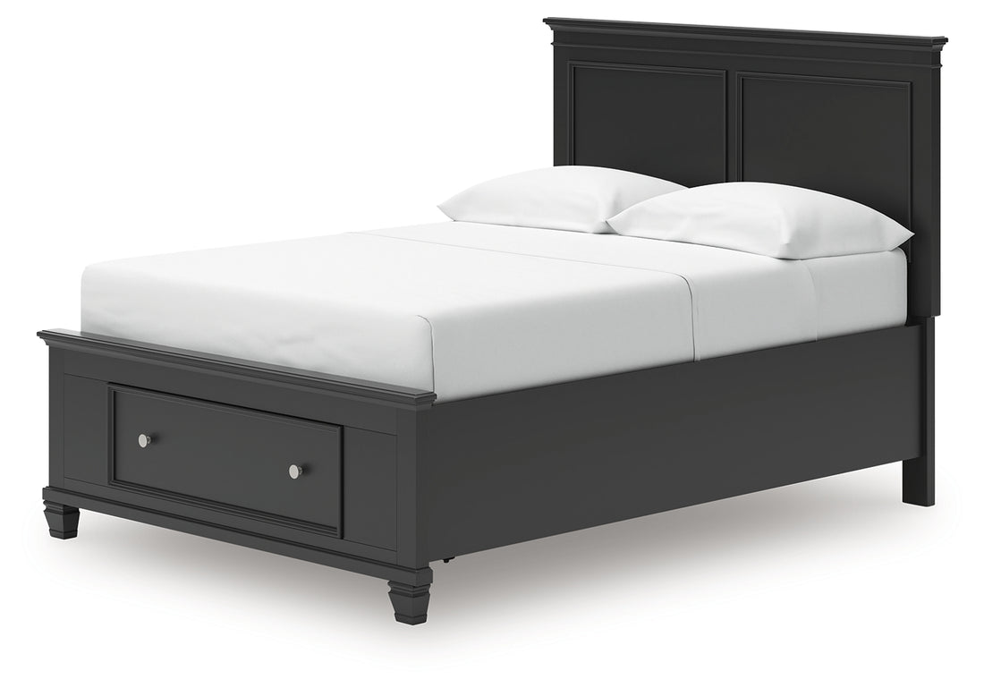 Lanolee Black Full Panel Storage Bed - B687B22