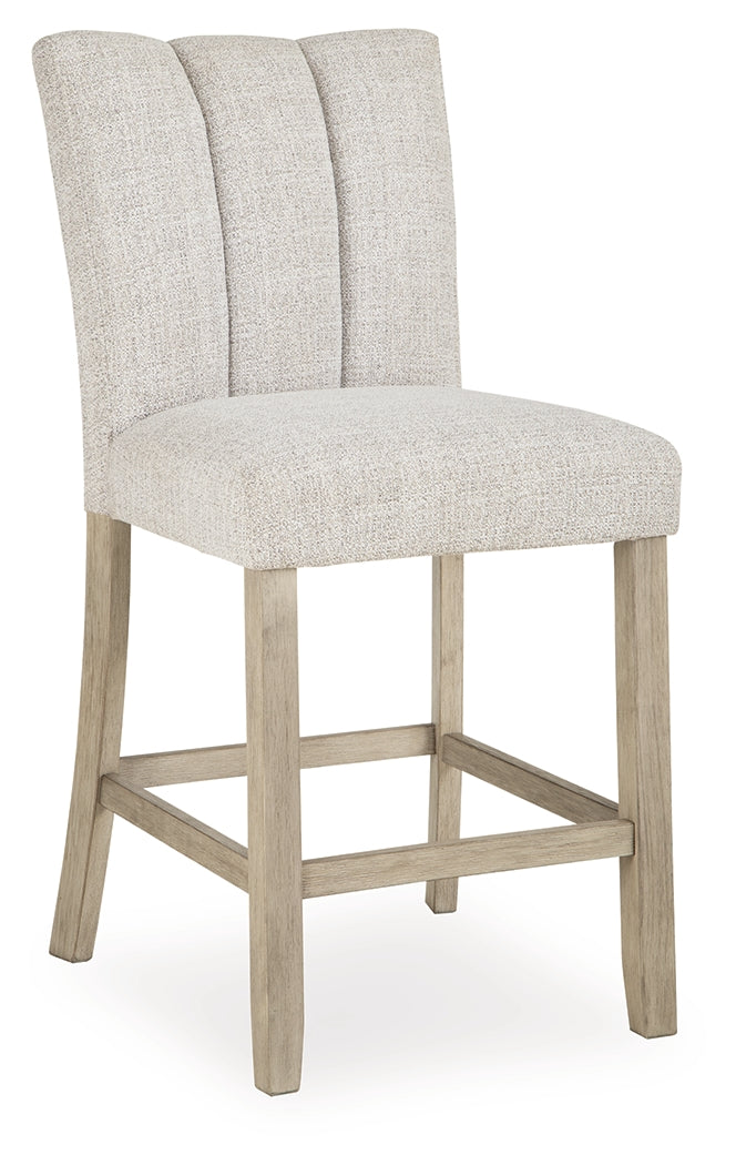 Larawyn Bisque Counter Height Barstool, Set of 2 - PCD575-124