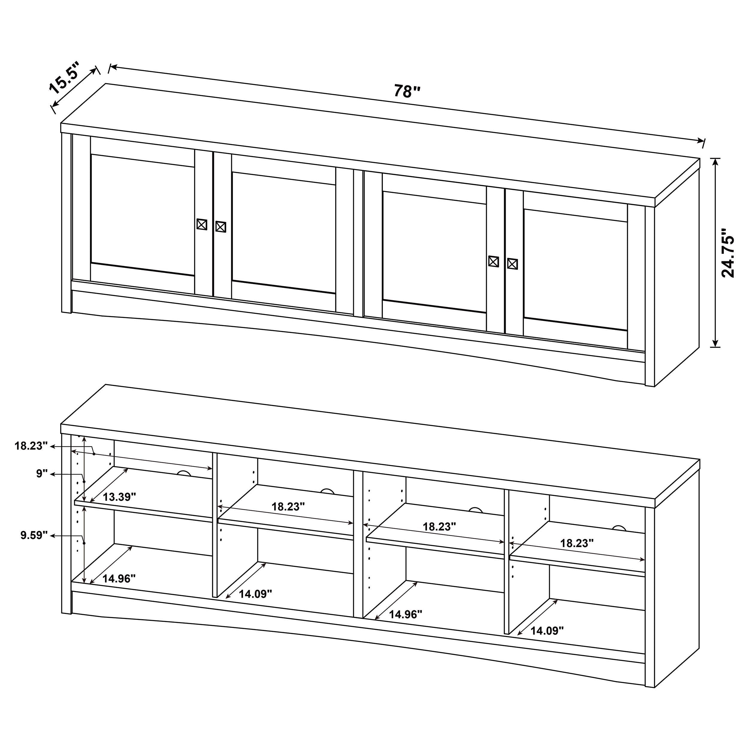 Laughlin 3-piece Entertainment Center TV Stand White - 724113-SET