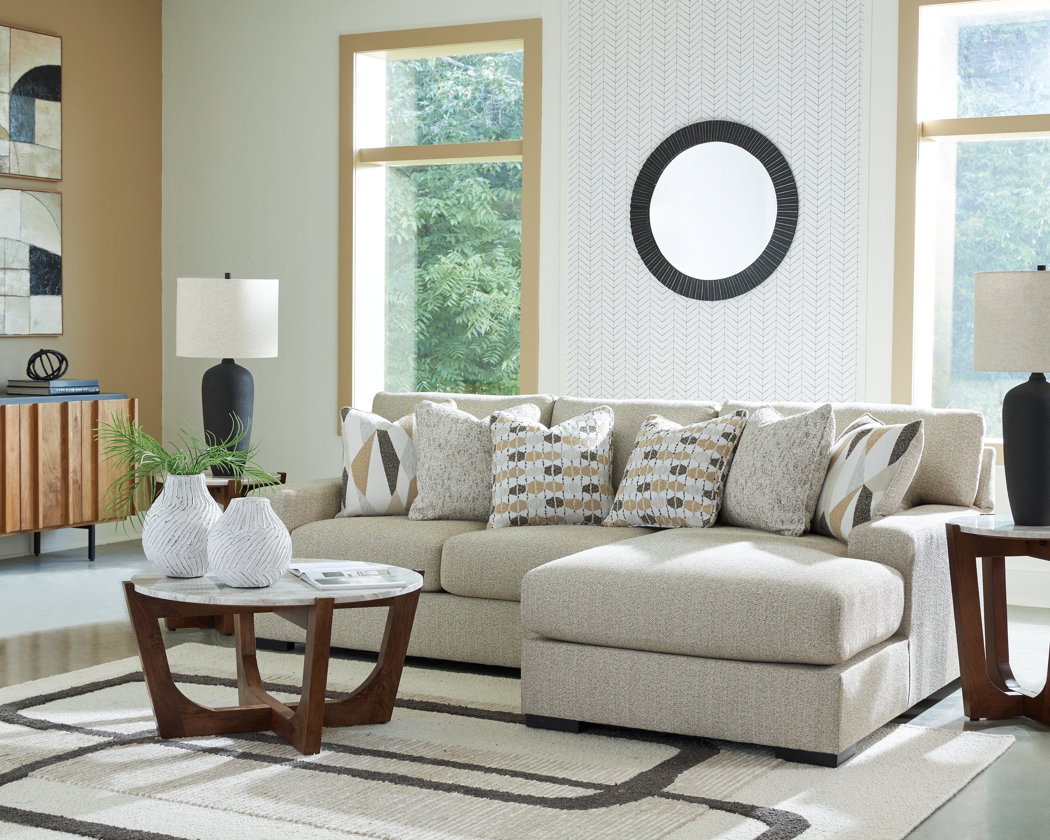 Laurelgrove Pebble 2-Piece Sectional Sofa Chaise - 75105S3