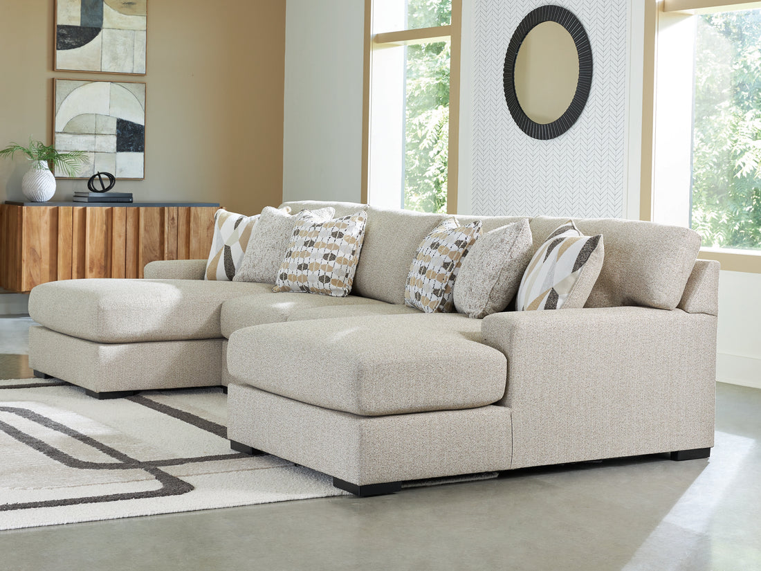 Laurelgrove Pebble 3-Piece Double Chaise Sectional - 75105S7
