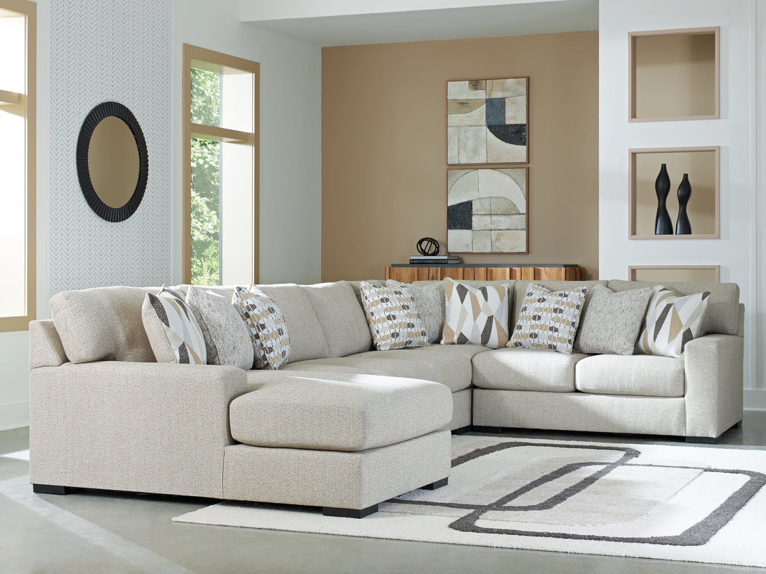 Laurelgrove Pebble 5-Piece Sectional with Chaise - 75105S11