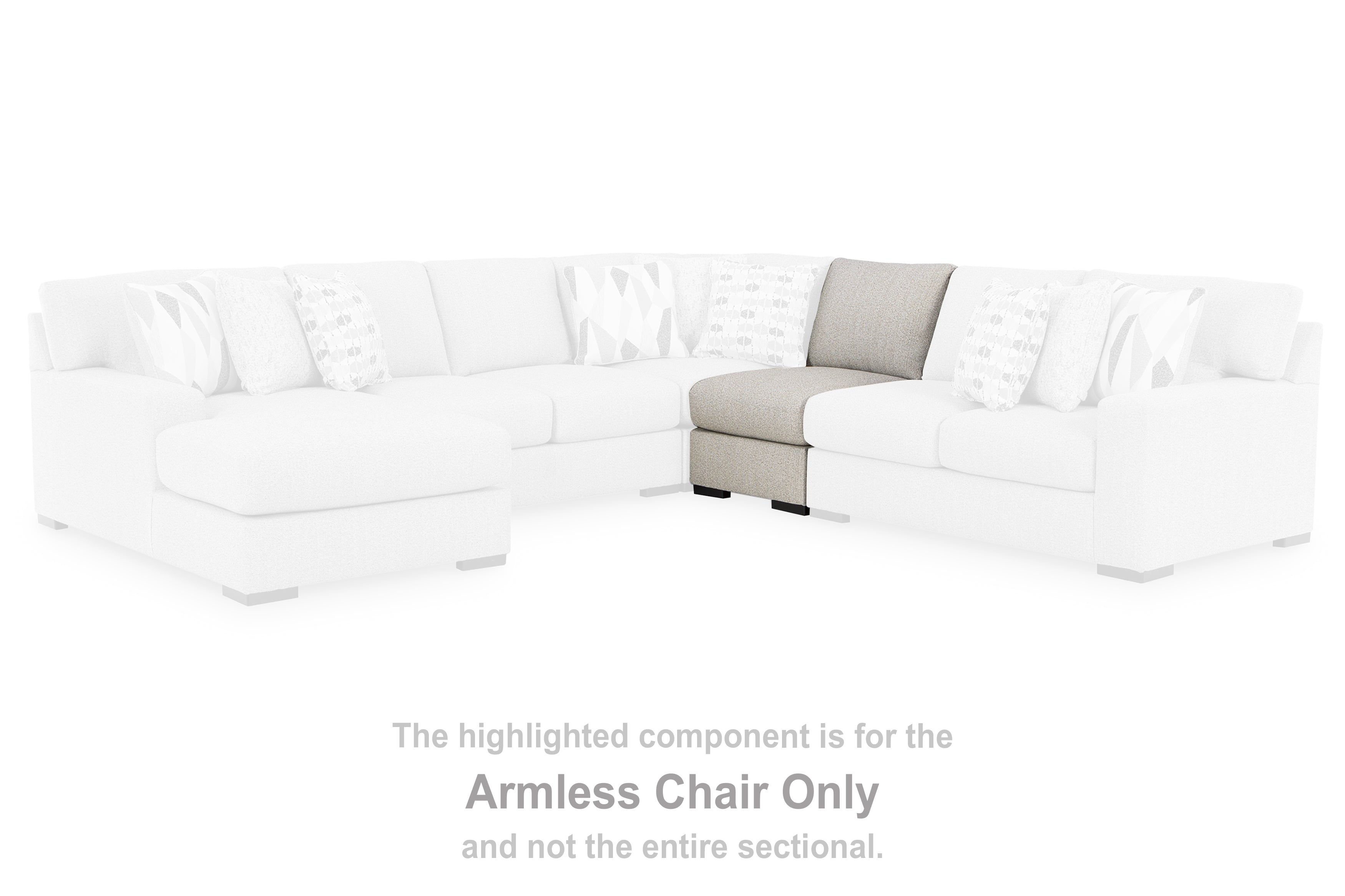 Laurelgrove Pebble Armless Chair - 7510546