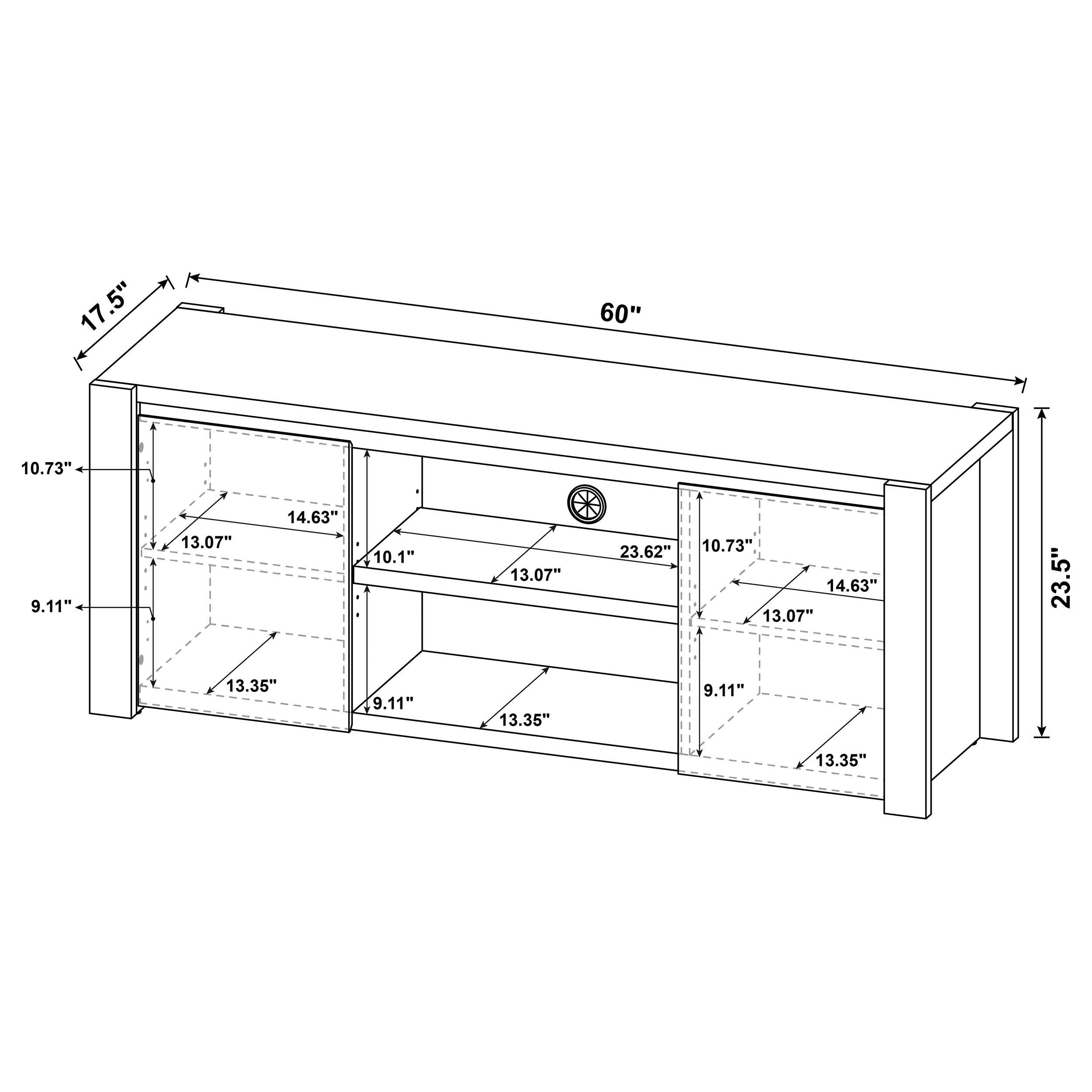 Laurelton 3-piece Entertainment Center TV Stand Light Oak - 708222-SET